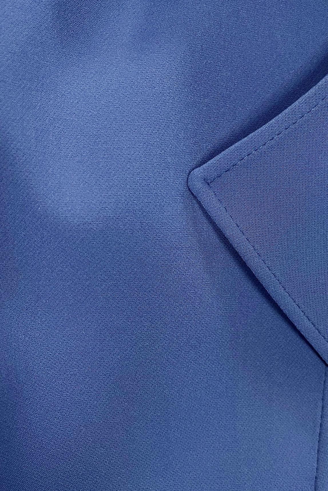 Tesettür giyim MAVİ KRUVAZE YAKA BANTLI KEMERLİ PARDESÜ 10776