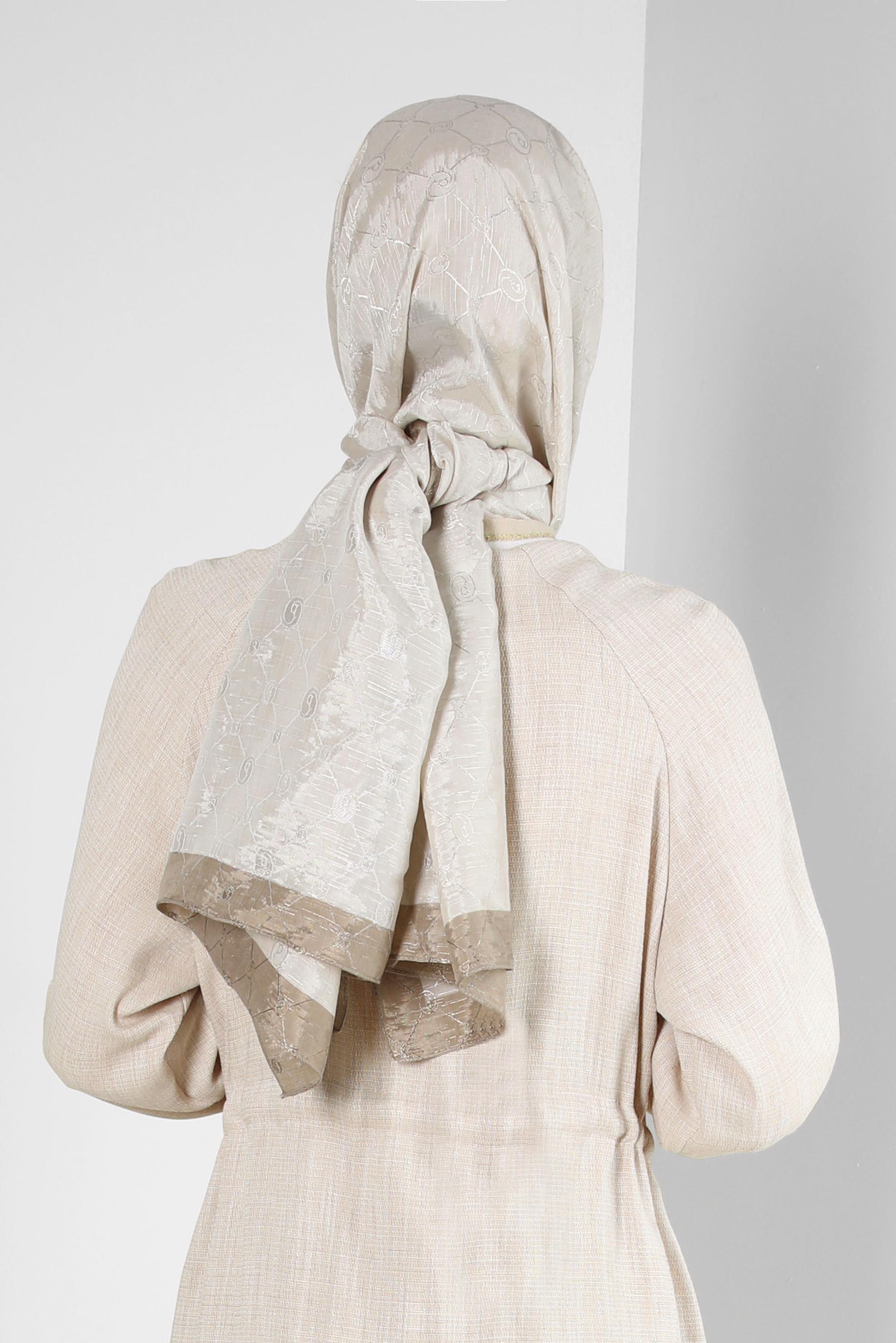 Tesettür giyim VİZON ALVİNA PAMUK FLOŞ ŞAL 8242 