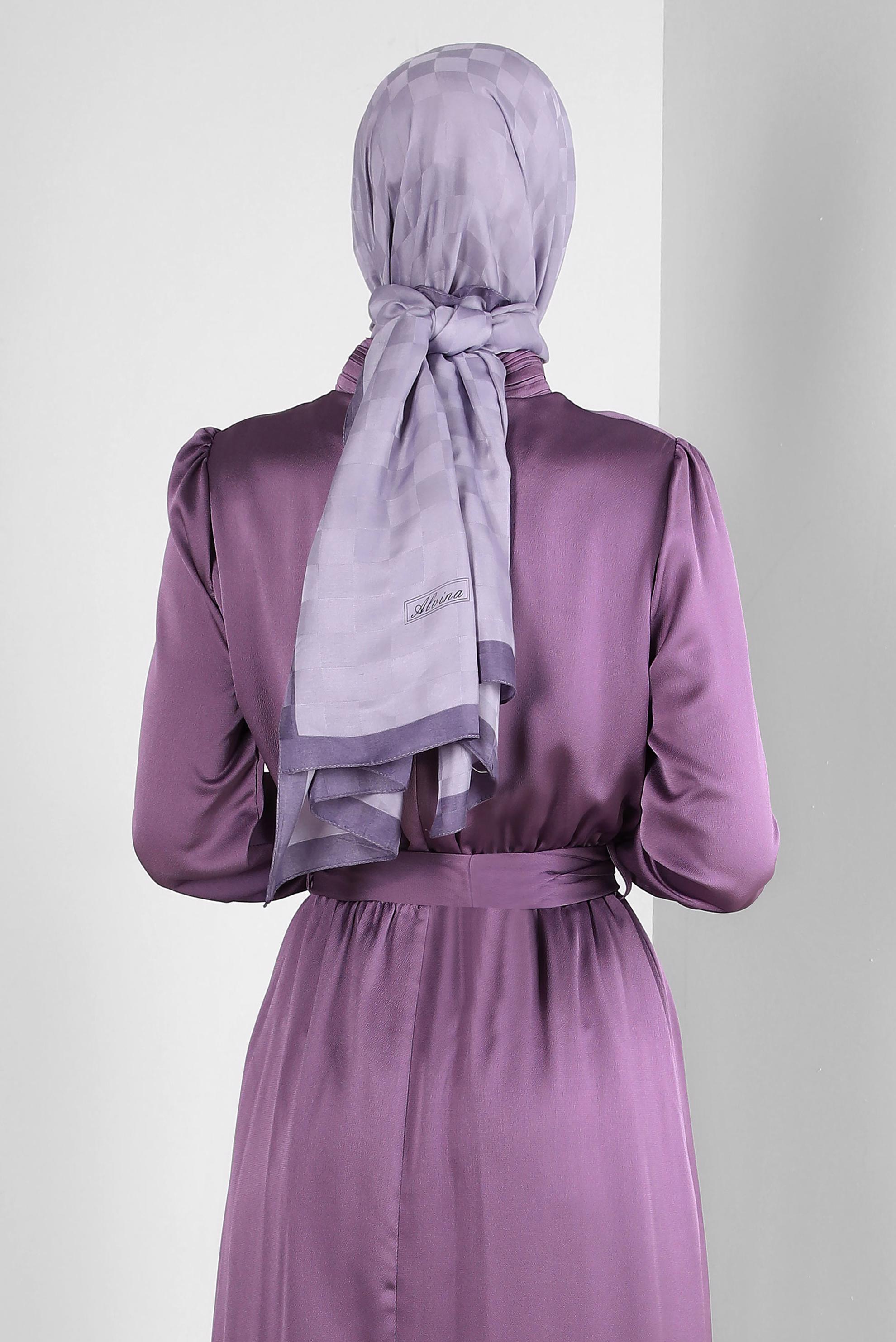 Tesettür giyim MOR ALVİNA DAMA DESEN PAMUK ŞAL 8243