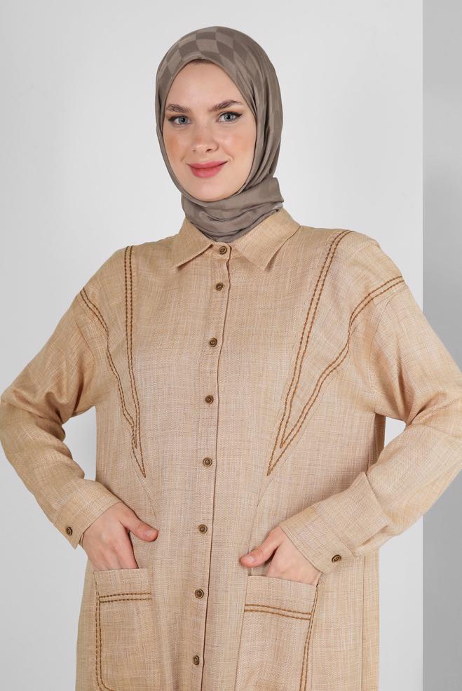 Tesettür giyim  ALVİNA DAMA DESEN PAMUK ŞAL 8243 - ALVİNA