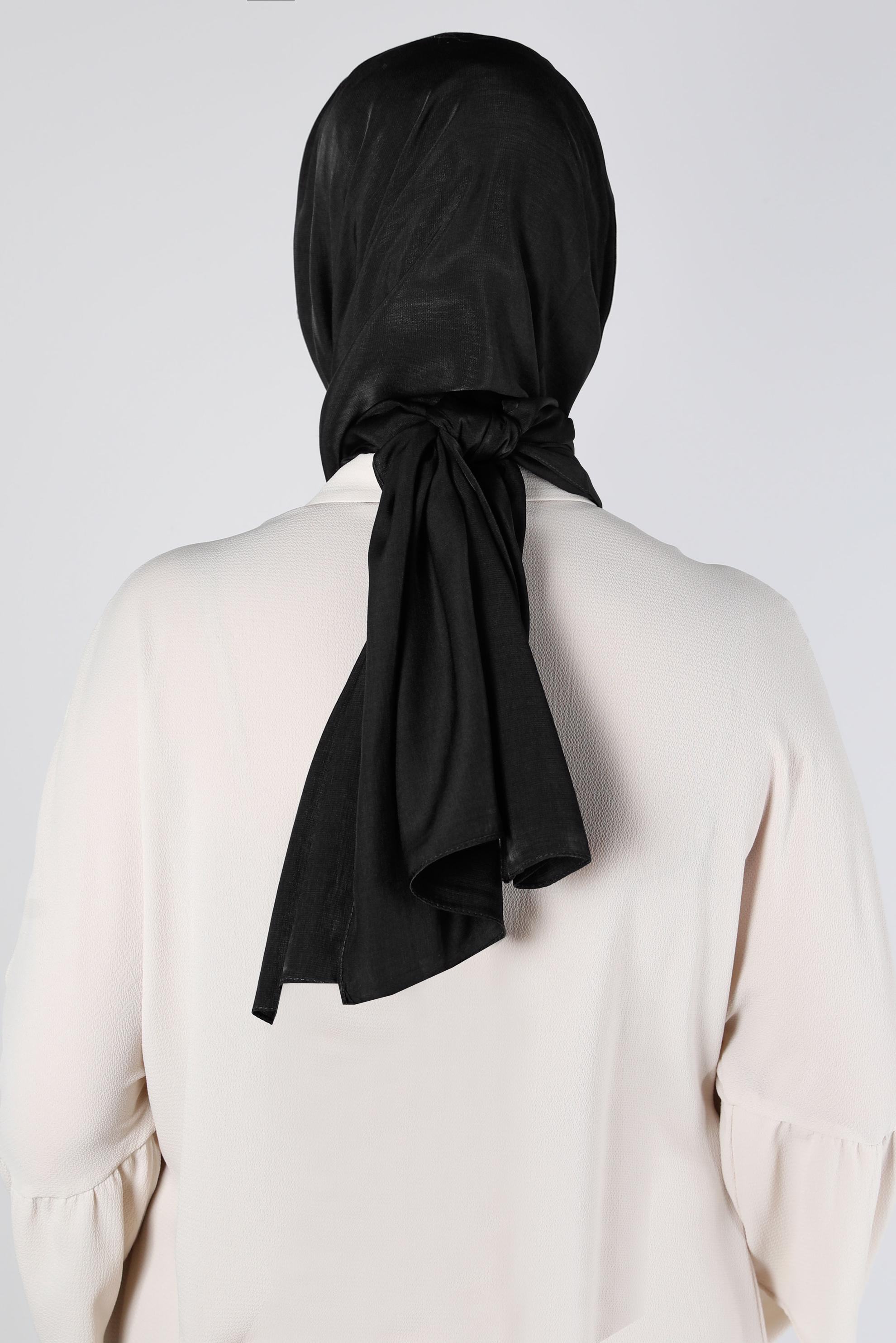 Tesettür giyim SİYAH ALVİNA İPEK MODAL ŞAL 8222