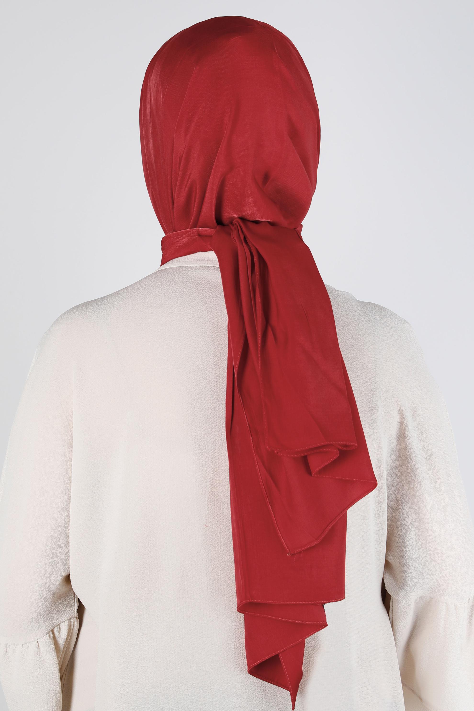 Tesettür giyim KIRMIZI ALVİNA İPEK MODAL ŞAL 8222