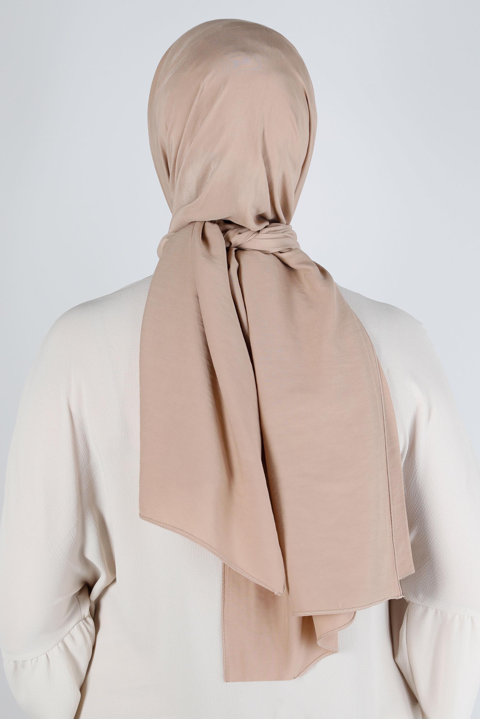 Tesettür giyim BEJ ALVİNA İPEK MODAL ŞAL 8222