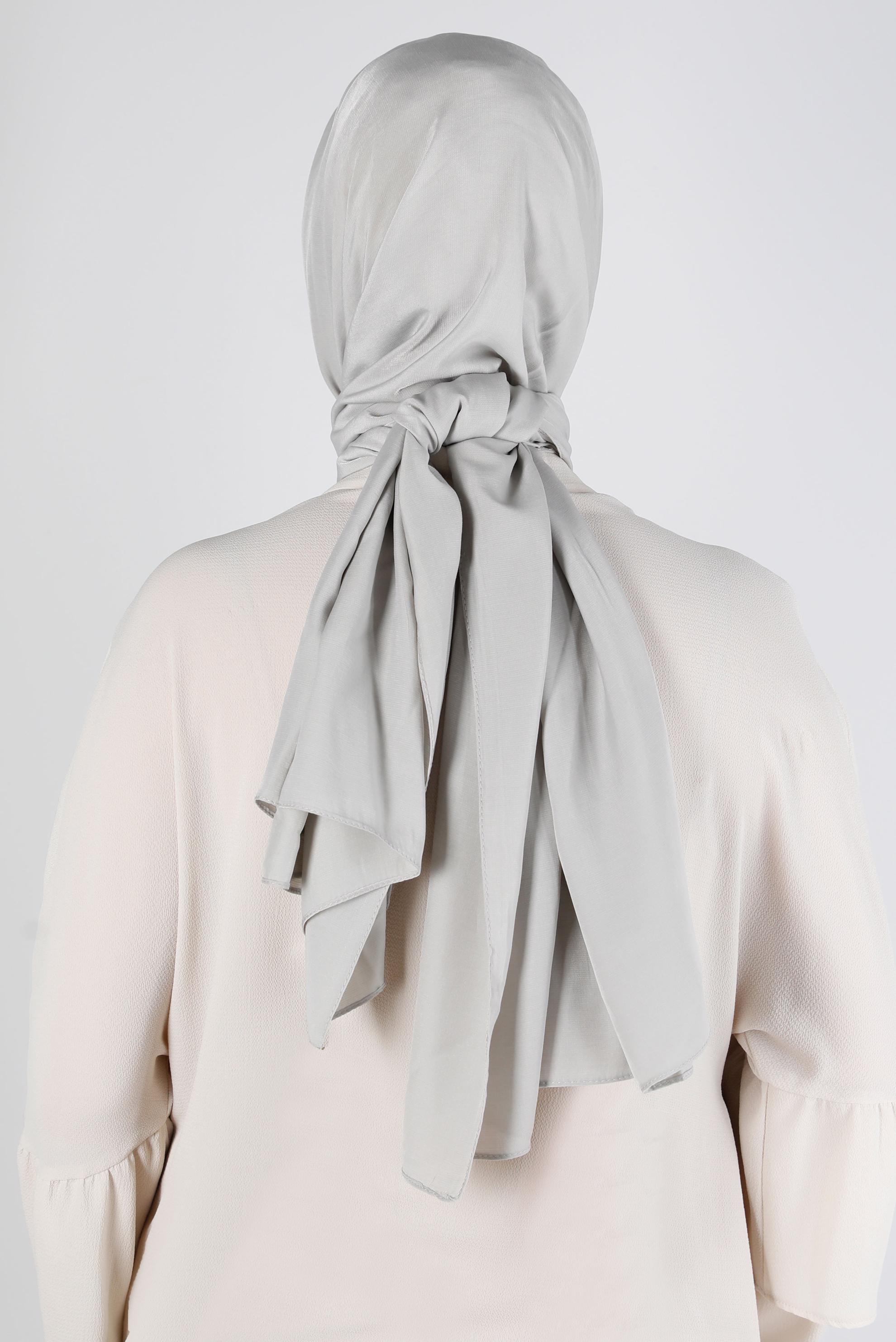 Tesettür giyim GRİ ALVİNA İPEK MODAL ŞAL 8222