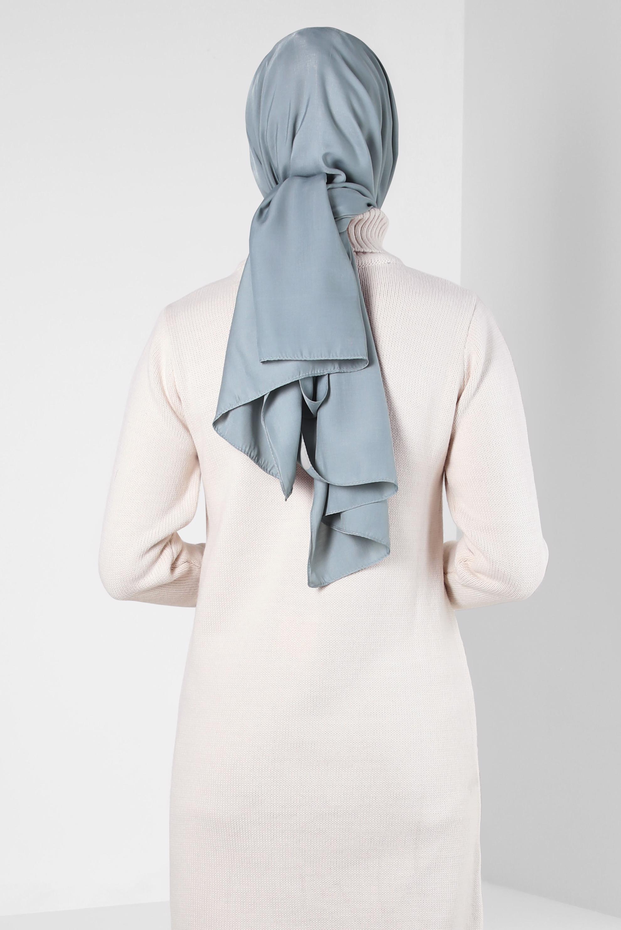 Tesettür giyim GRİ ALVİNA İPEK MODAL ŞAL 8222