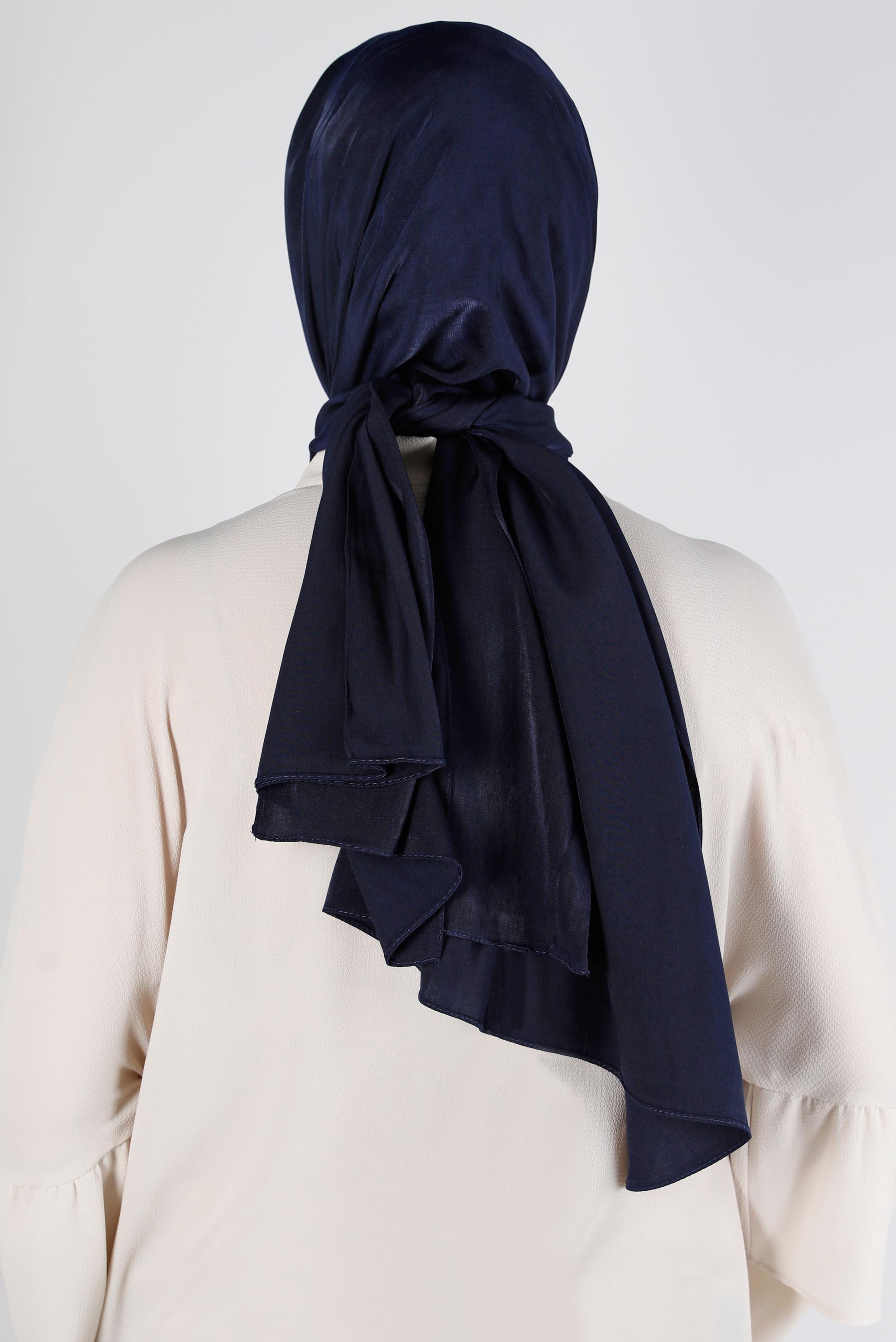 Tesettür giyim LACİVERT ALVİNA İPEK MODAL ŞAL 8222