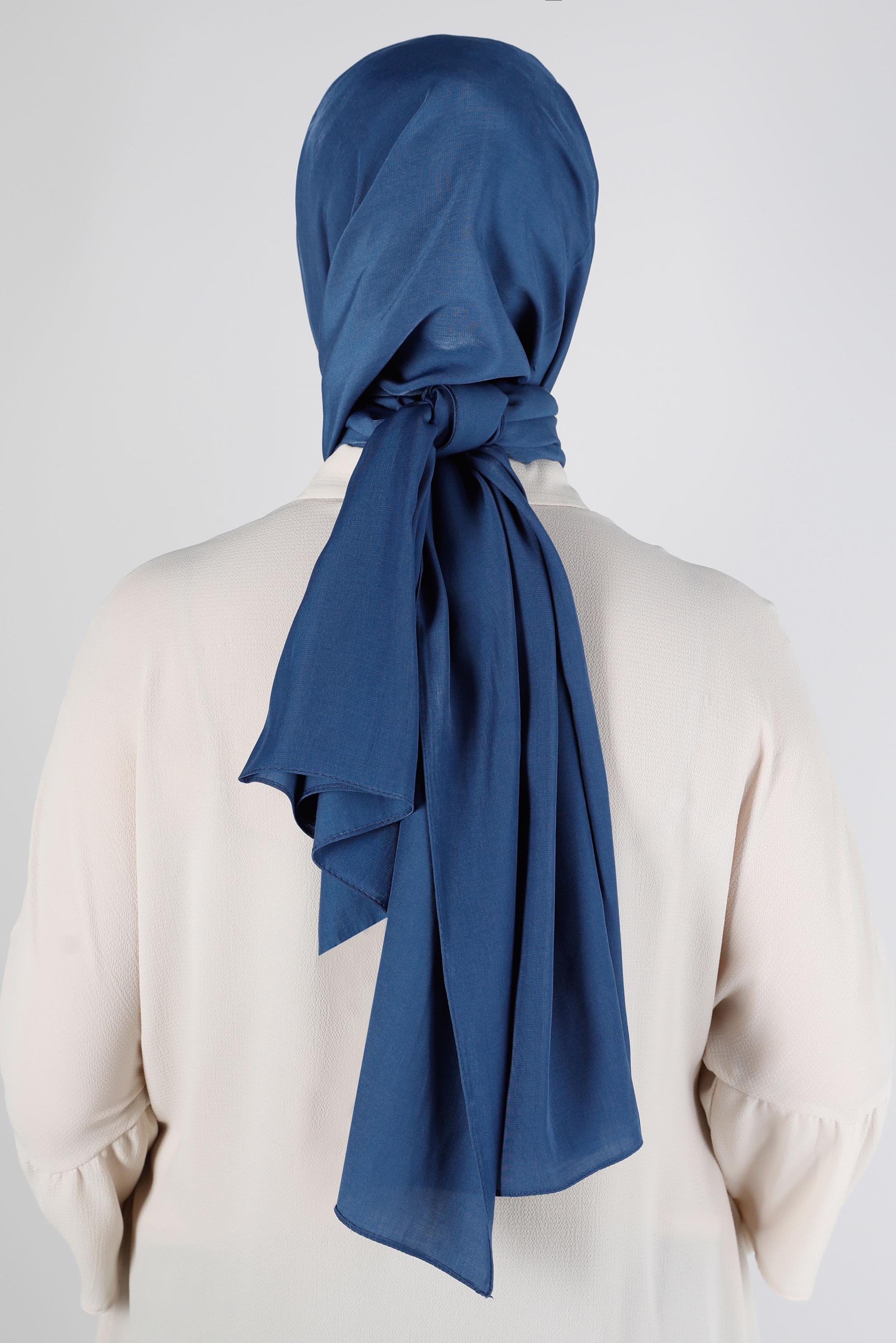 Tesettür giyim LACİVERT ALVİNA İPEK MODAL ŞAL 8222