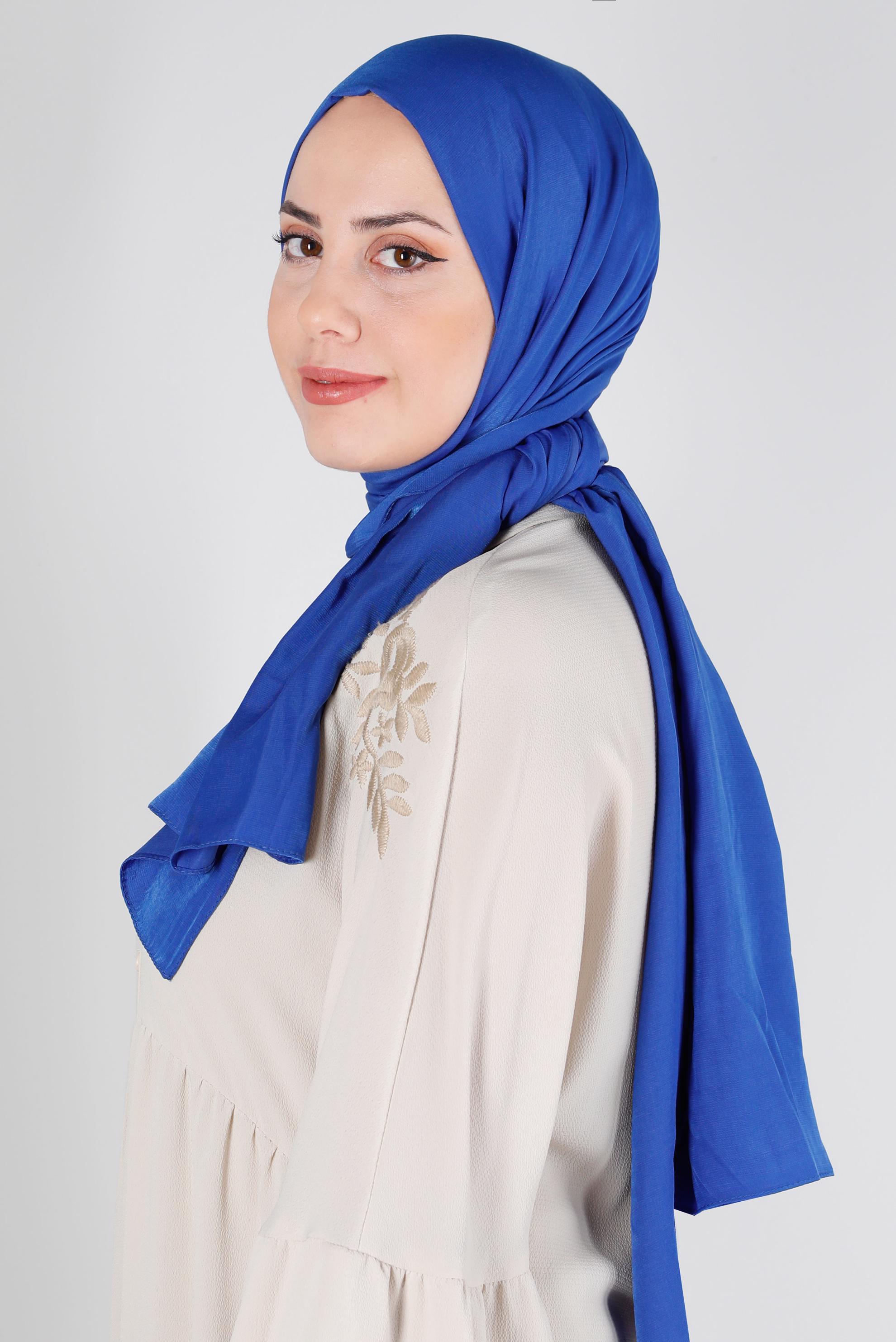 Tesettür giyim LACİVERT ALVİNA İPEK MODAL ŞAL 8222
