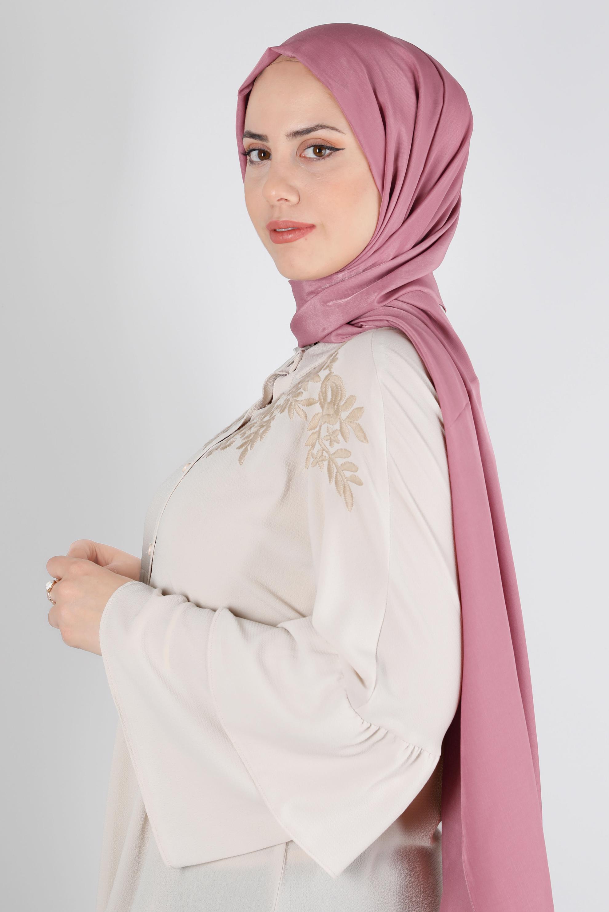 Tesettür giyim PEMBE ALVİNA İPEK MODAL ŞAL 8222