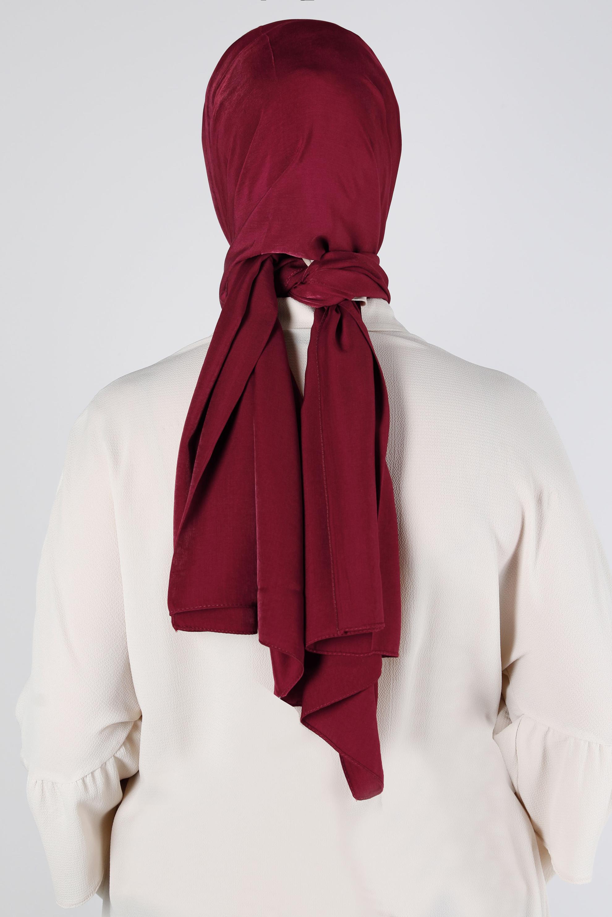 Tesettür giyim BORDO ALVİNA İPEK MODAL ŞAL 8222