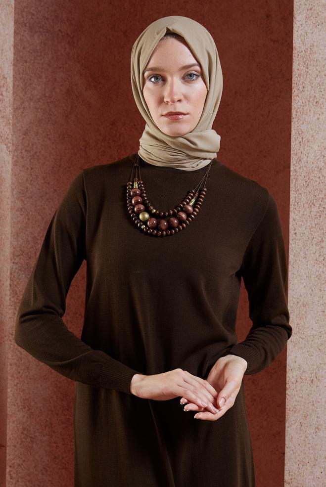 Vêtements hijab  CHÂLE EN SOIE ALVINA 8222 - ALVİNA