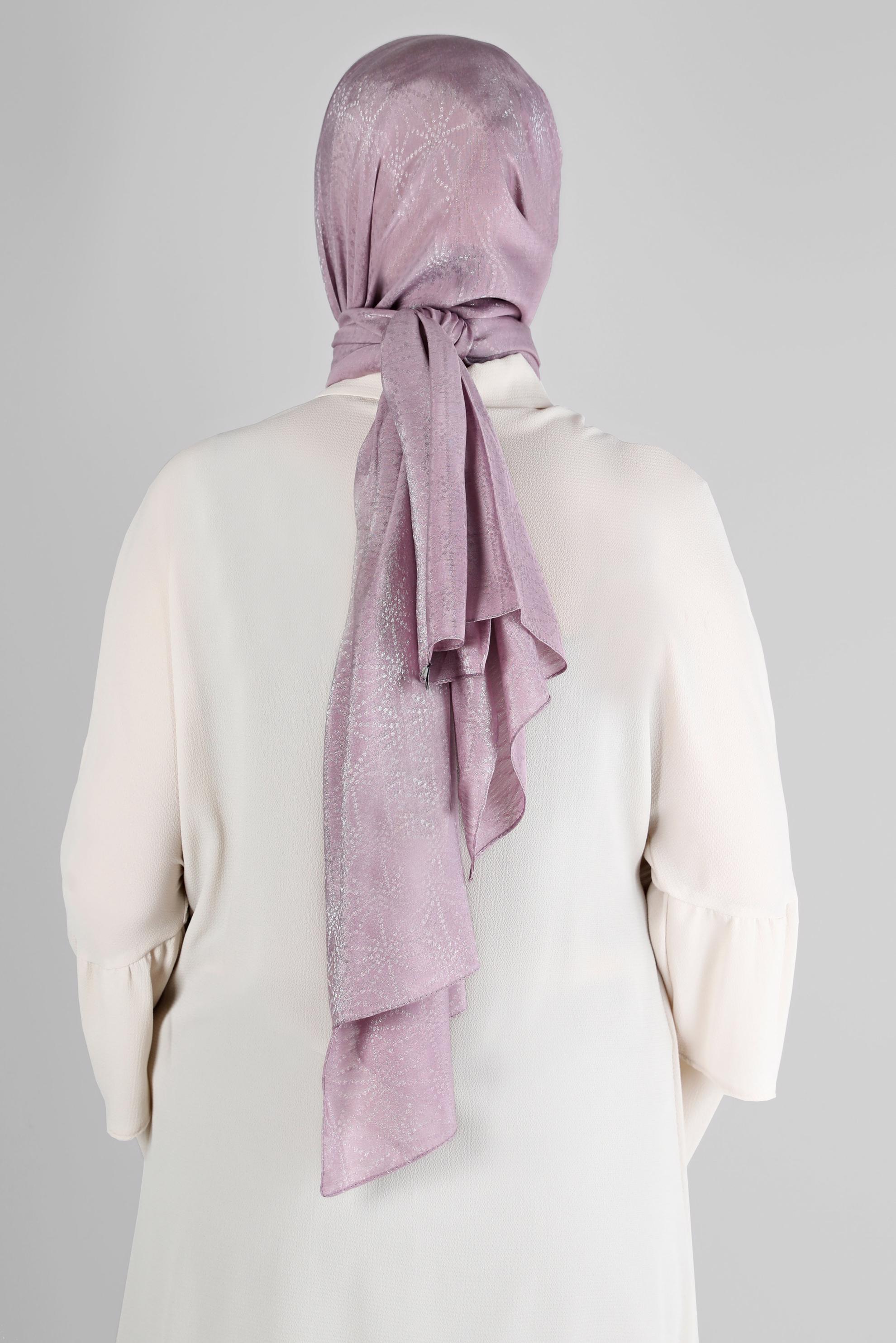 Vêtements hijab POURPRE ALVINA CHÂLE MOTIF GÉOMÉTRIQUE 8223