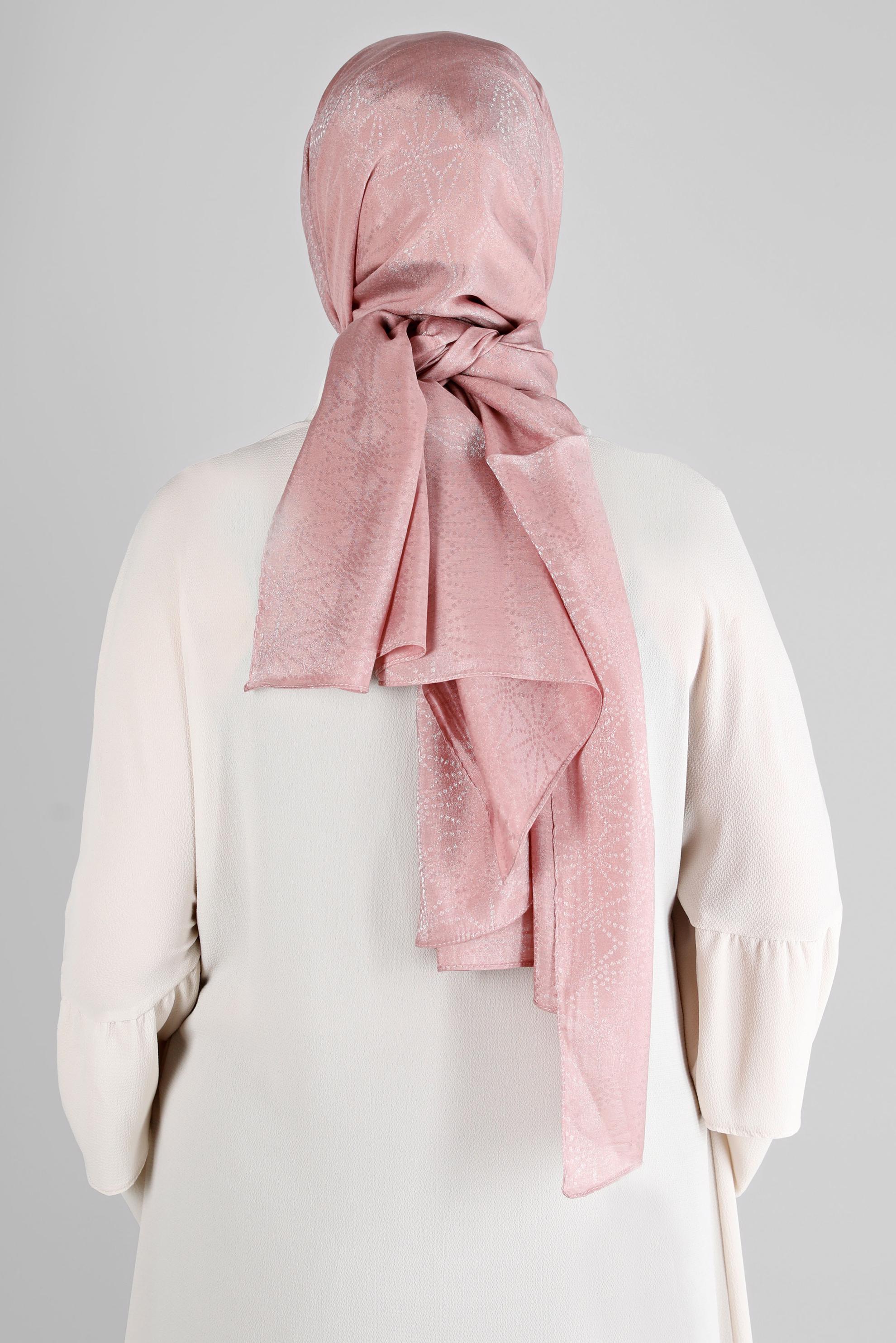 Vêtements hijab POUDRE ALVINA CHÂLE MOTIF GÉOMÉTRIQUE 8223