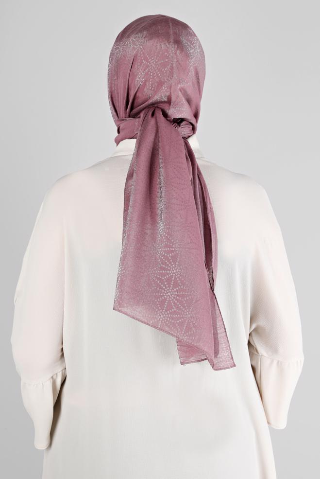 Vêtements hijab ROSE ALVINA CHÂLE MOTIF GÉOMÉTRIQUE 8223 - ALVİNA