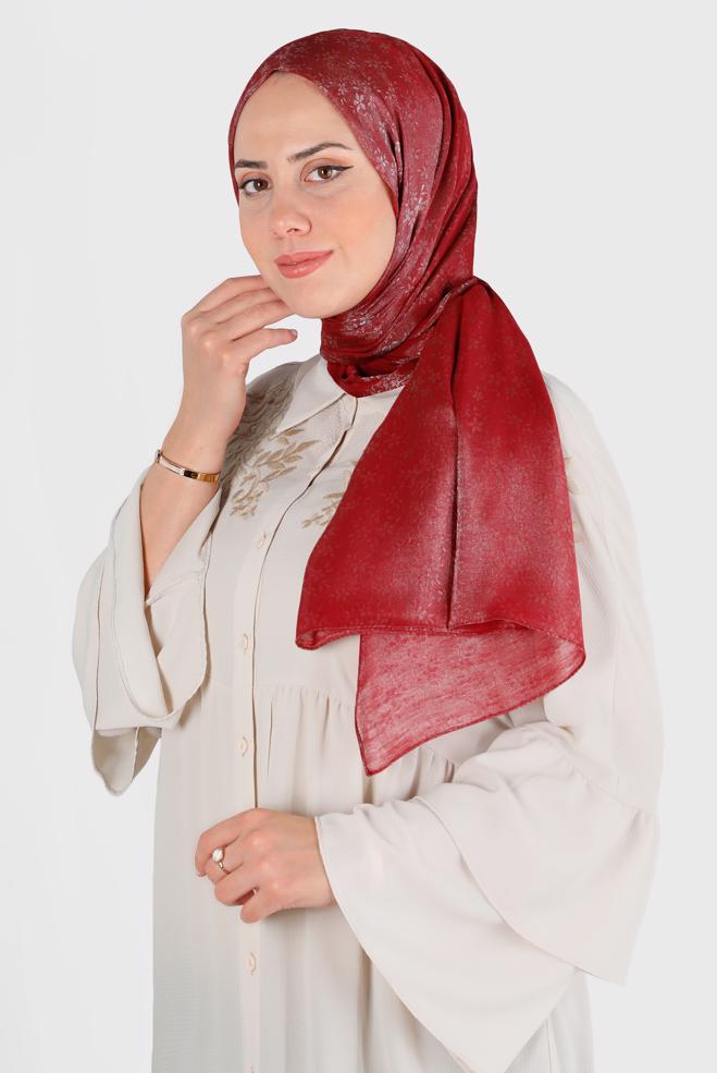 Hijab-Kleidung BEIGE ALVİNA GLITZERSCHAL 8224 - ALVİNA