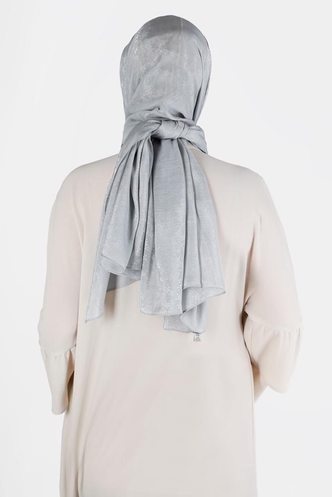 Hijab-Kleidung SILBER ALVİNA GLITZERSCHAL 8224 - ALVİNA