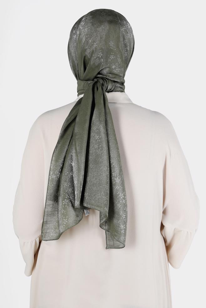 Hijab-Kleidung KHAKI ALVİNA GLITZERSCHAL 8224 - ALVİNA