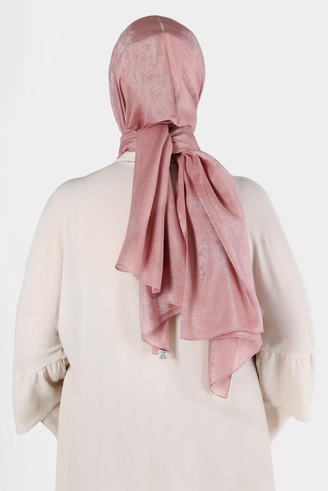 Vêtements hijab POUDRE ALVİNA CHÂLE À PAILLETTES À FLEURS 8224 - ALVİNA