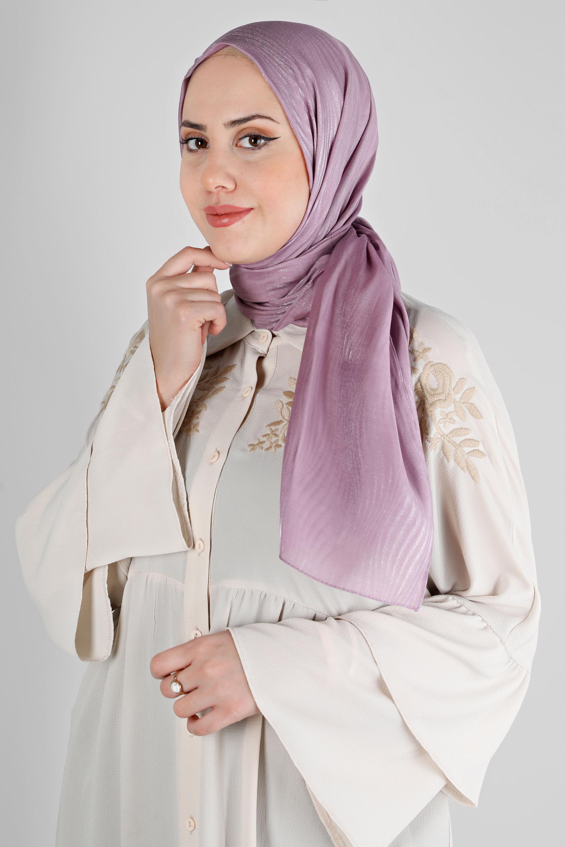 Tesettür giyim MOR ALVİNA DALGA DESEN ABİYE ŞAL 8225 