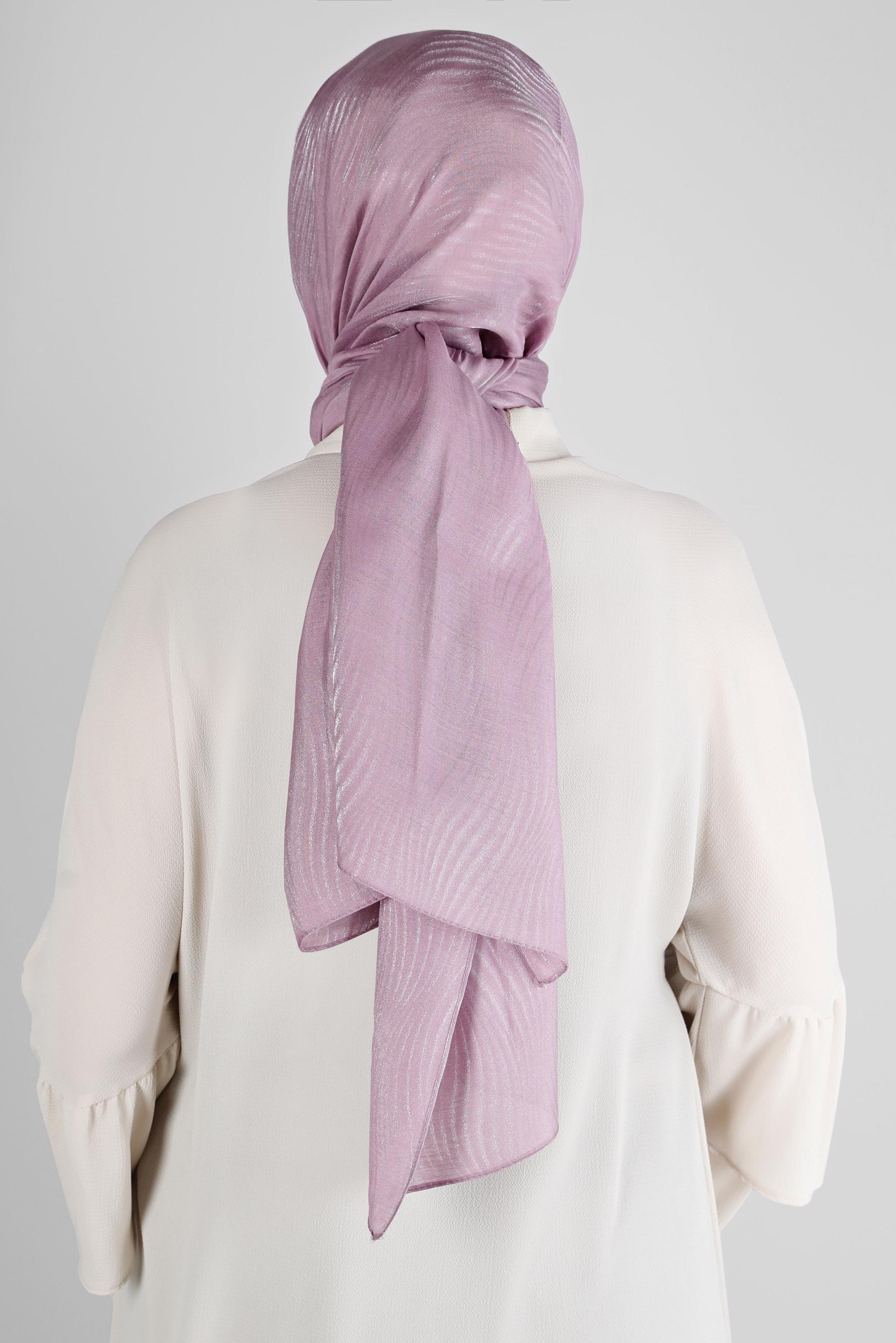 Tesettür giyim MOR ALVİNA DALGA DESEN ABİYE ŞAL 8225 