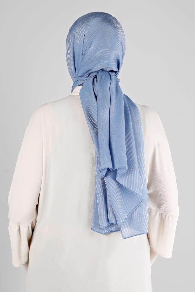 Vêtements hijab BLEU MARINE ÉCHARPE À PAILLETTES ALVİNA 8225 - ALVİNA