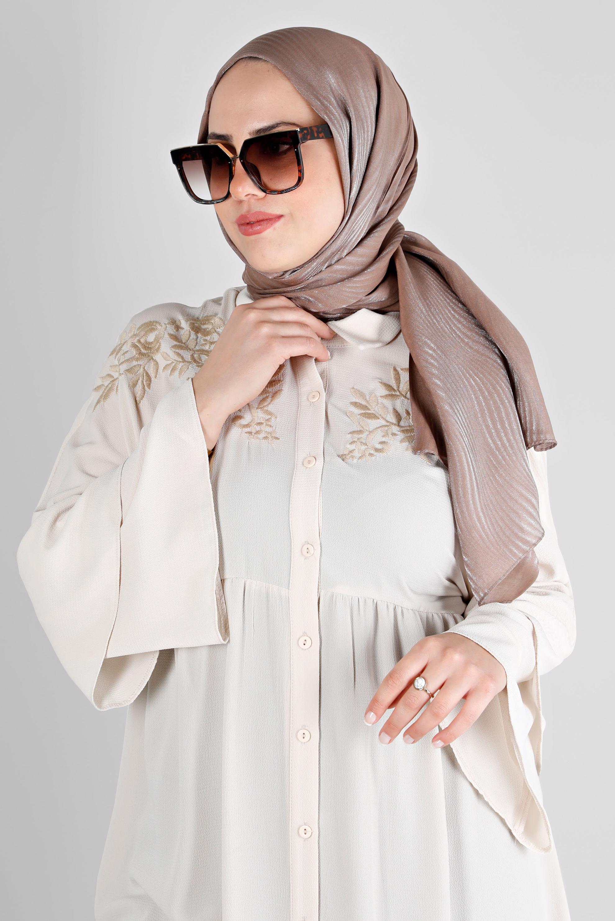 Vêtements hijab VISON ÉCHARPE À PAILLETTES ALVİNA 8225