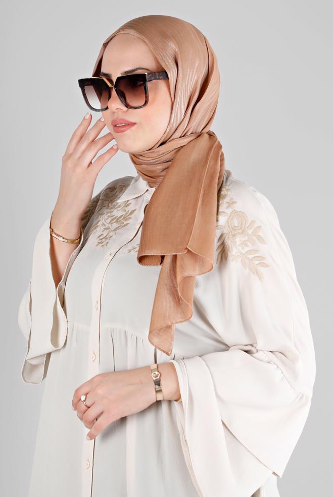 Vêtements hijab BRUN ÉCHARPE À PAILLETTES ALVİNA 8225 - ALVİNA