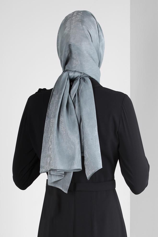 Hijab-Kleidung SILBER ALVİNA LEOPAR DESEN ABİYE ŞAL 8226  - ALVİNA