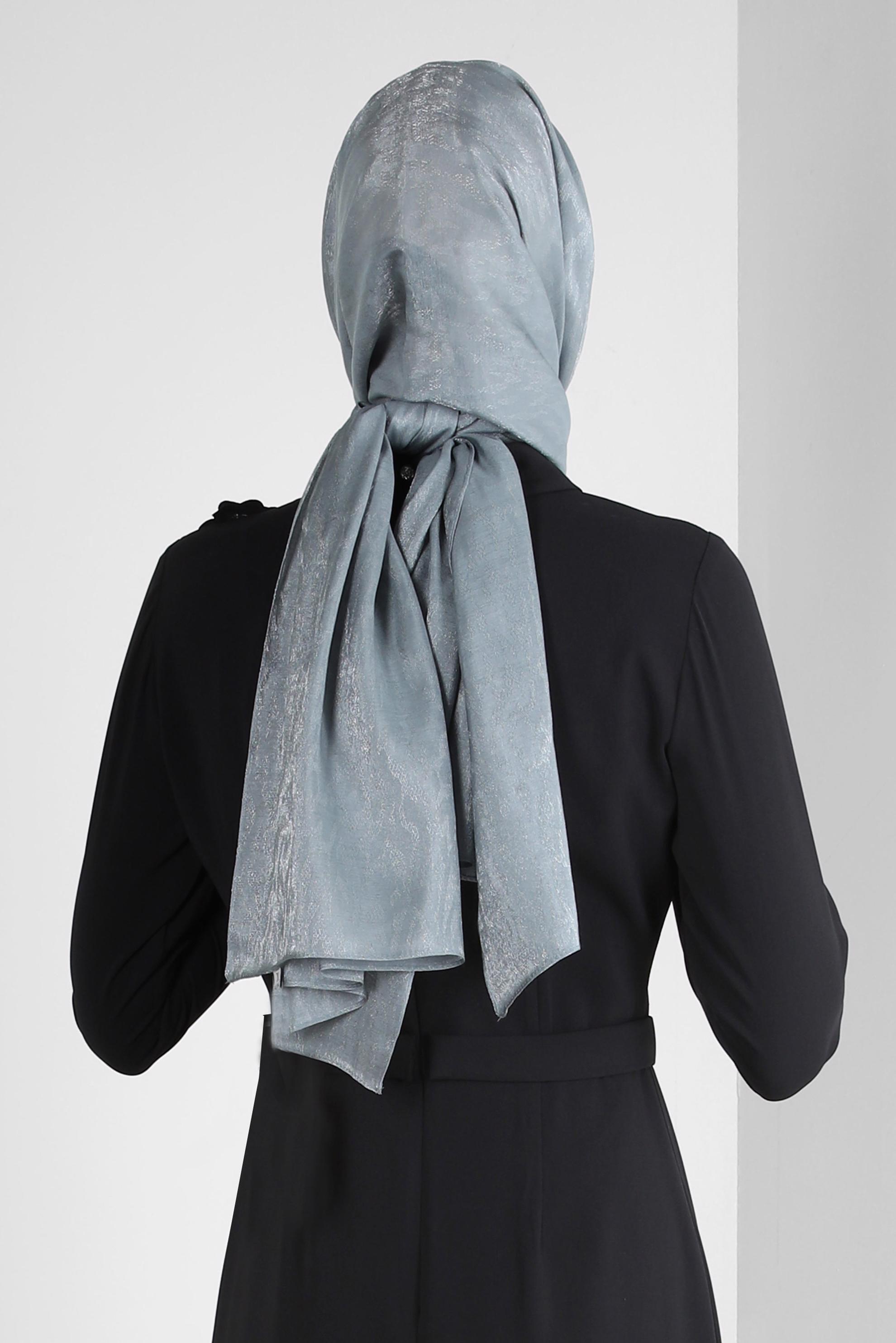 Tesettür giyim GÜMÜŞ ALVİNA LEOPAR DESEN ABİYE ŞAL 8226 