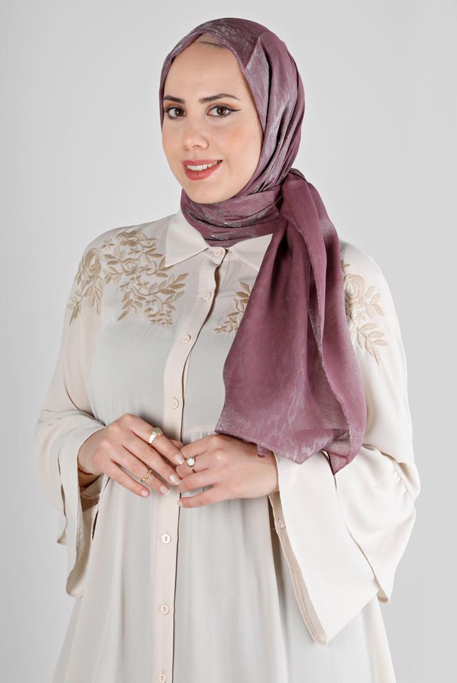 Vêtements hijab ROSE CHÂLE DE SOIRÉE MOTIF LÉOPARD ALVINA 8226 - ALVİNA