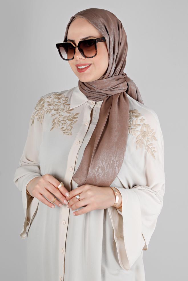 Vêtements hijab VISON CHÂLE DE SOIRÉE MOTIF LÉOPARD ALVINA 8226 - ALVİNA