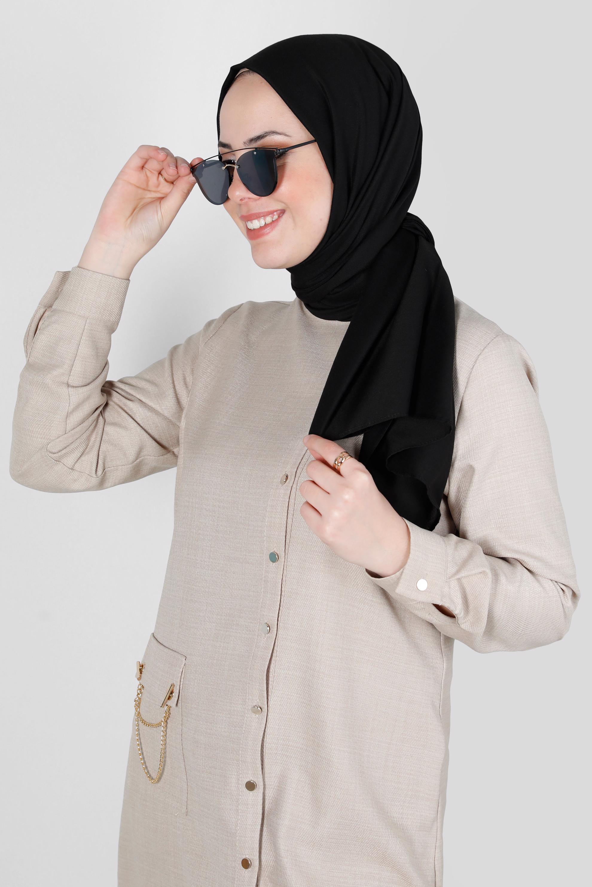 Tesettür giyim SİYAH ALVİNA SOFT ŞAL 8234