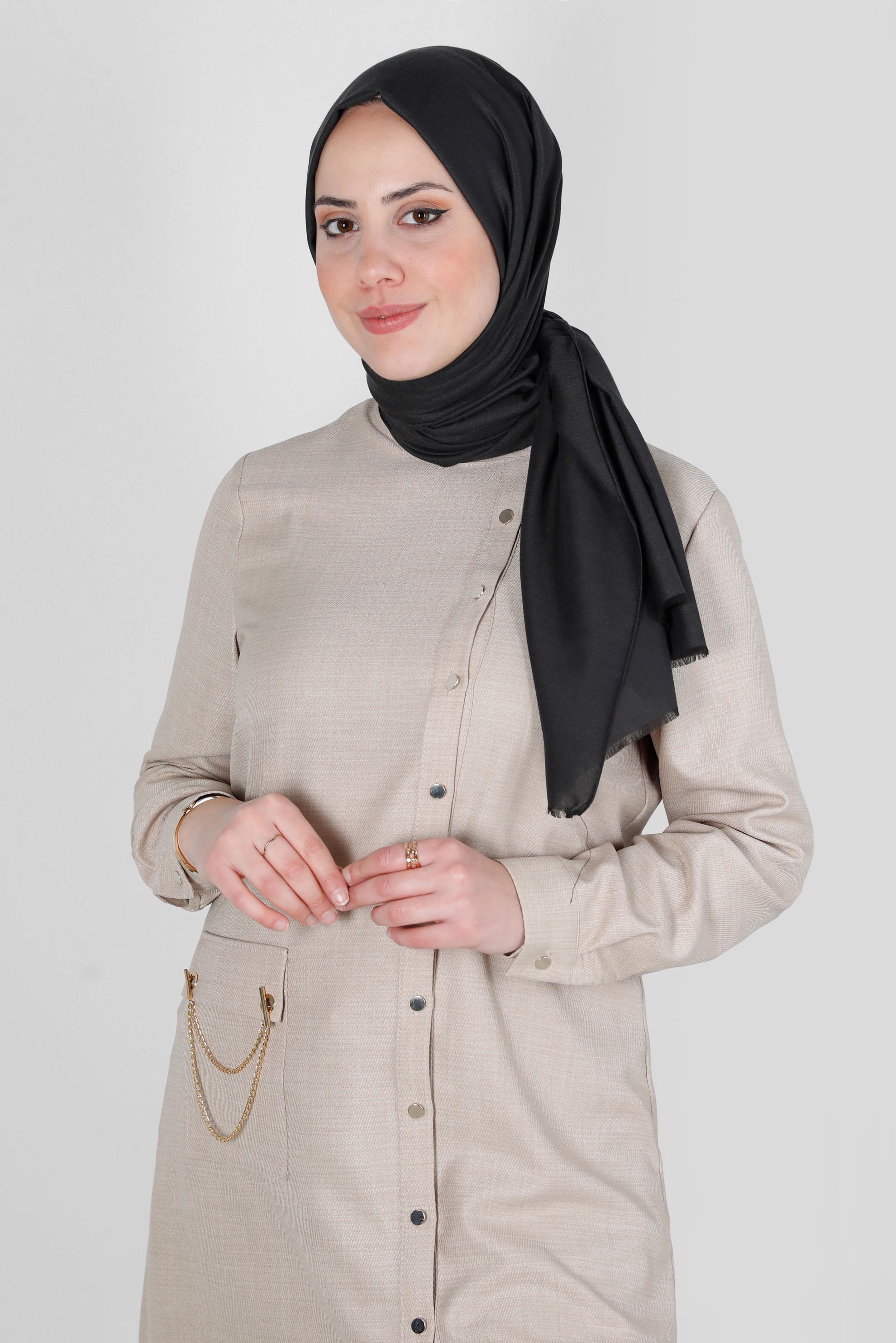 Tesettür giyim GRİ ALVİNA SOFT ŞAL 8234