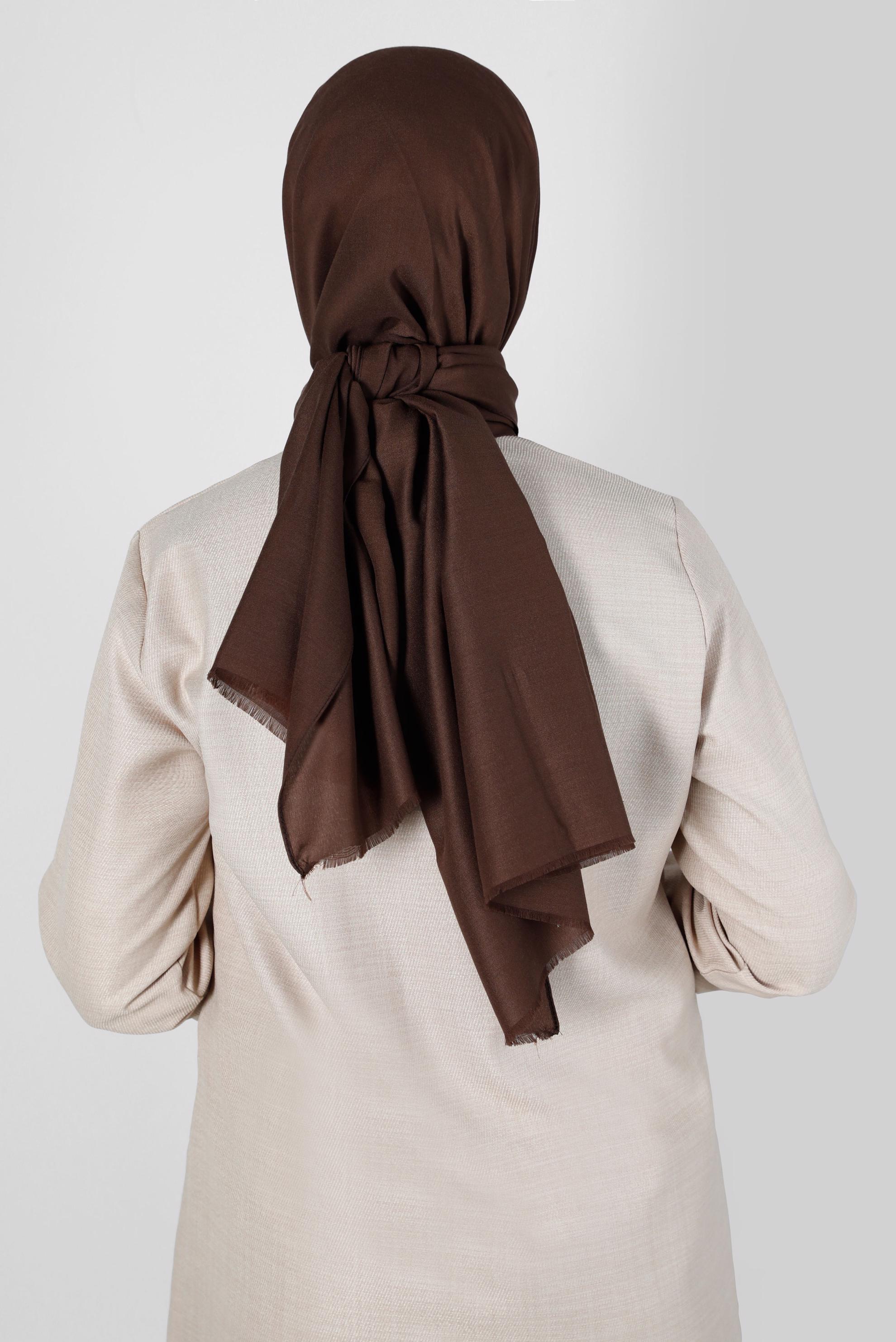 Tesettür giyim KAHVE ALVİNA SOFT ŞAL 8234