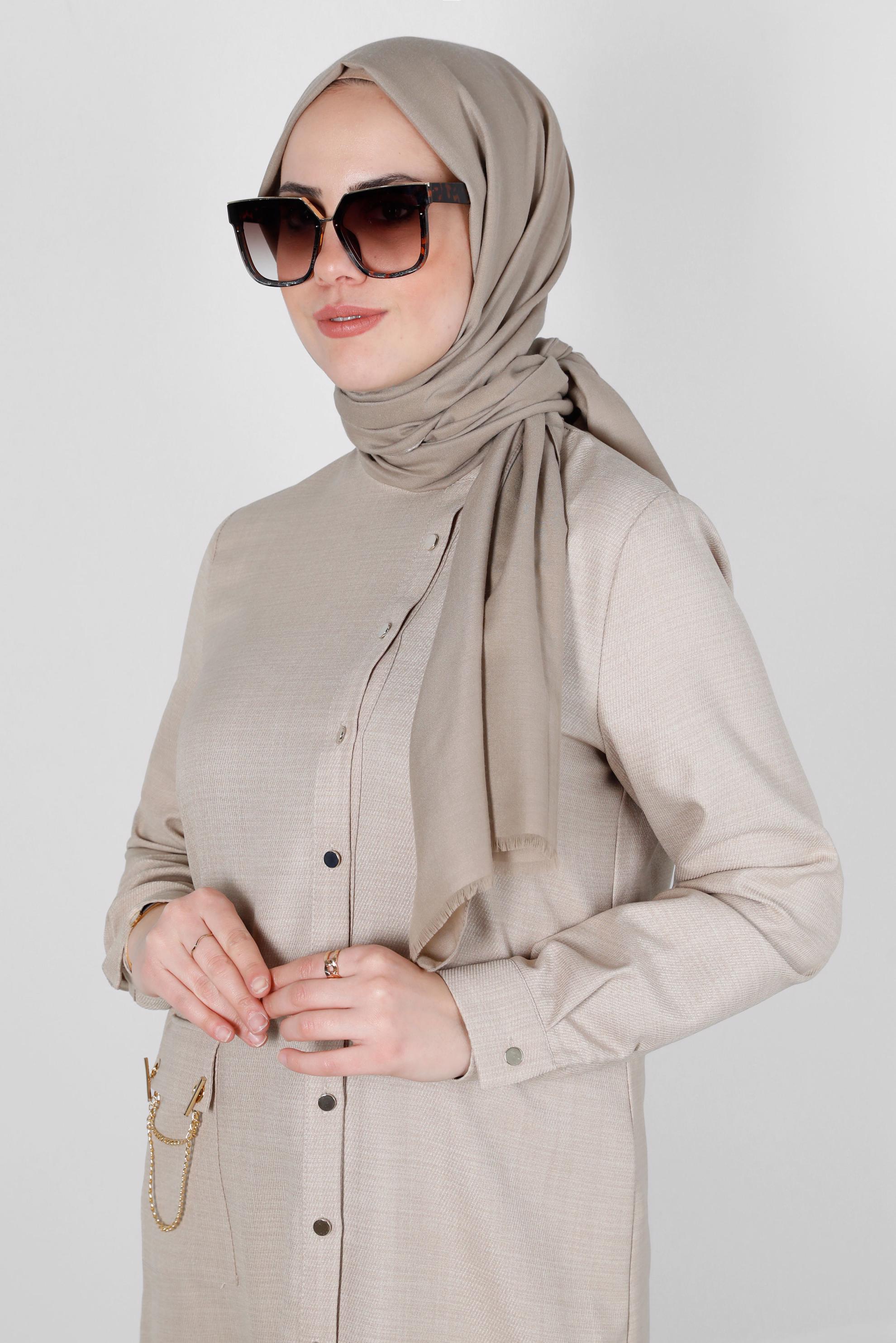 Tesettür giyim VİZON ALVİNA SOFT ŞAL 8234