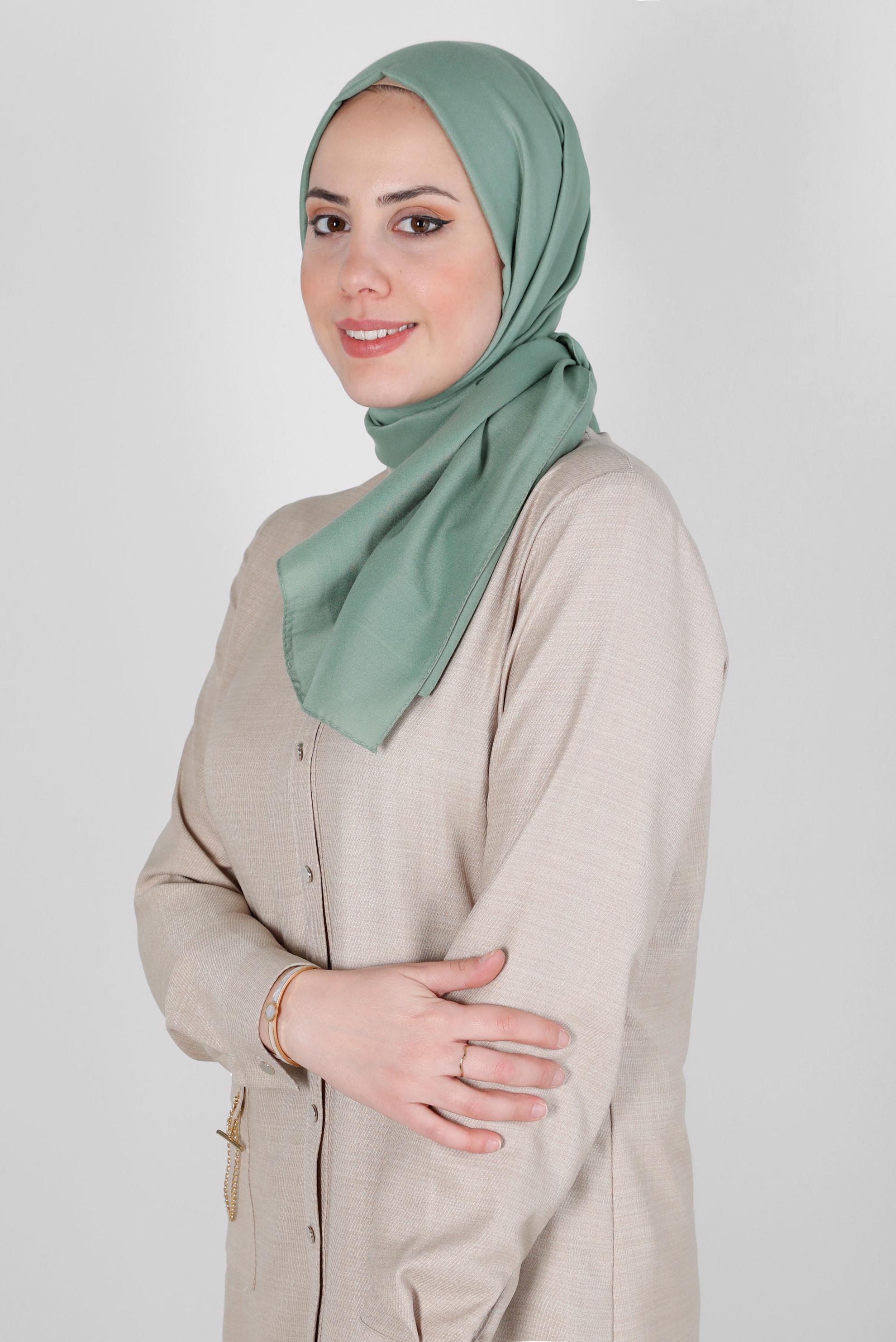 Tesettür giyim YEŞİL ALVİNA SOFT ŞAL 8234