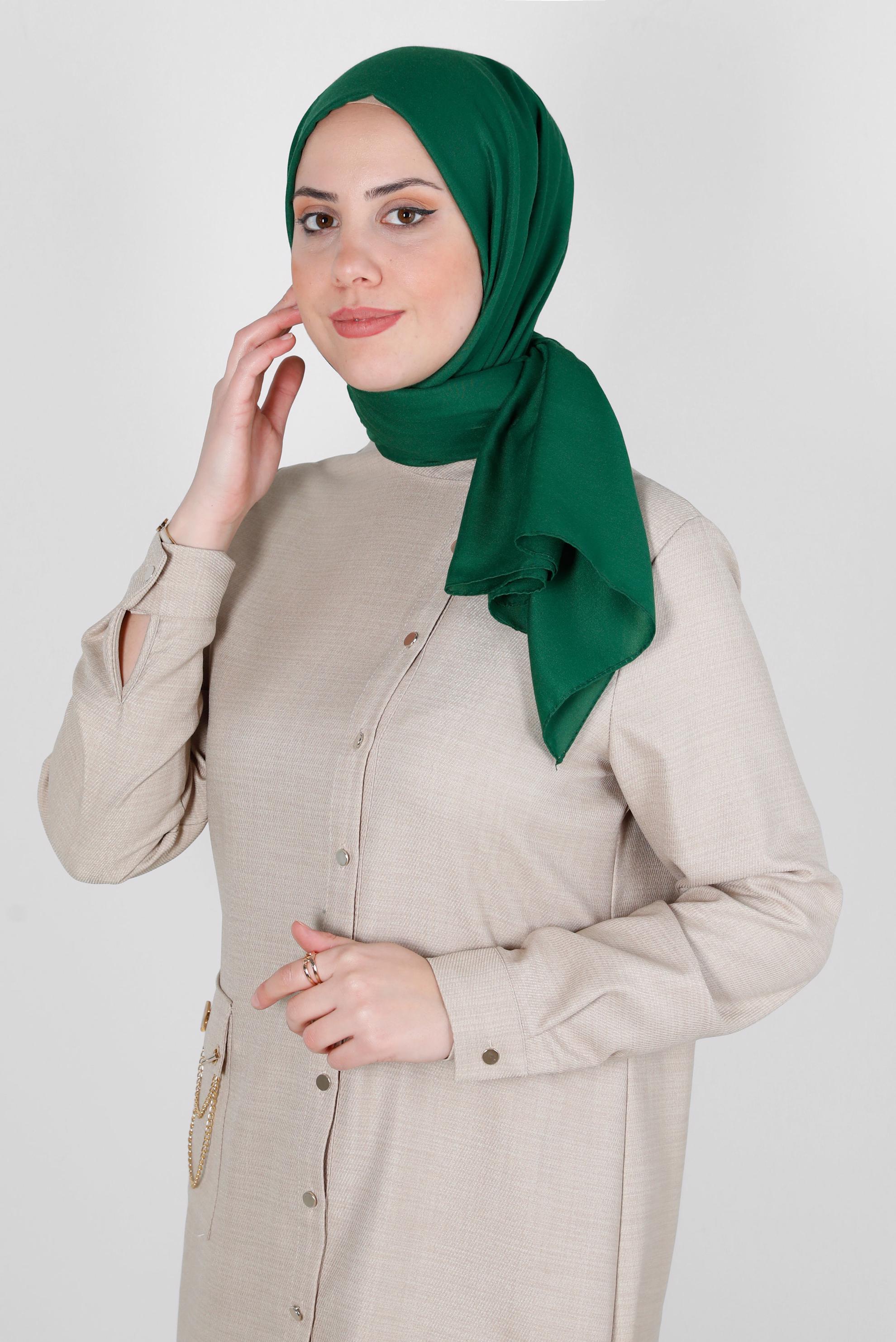 Tesettür giyim YEŞİL ALVİNA SOFT ŞAL 8234