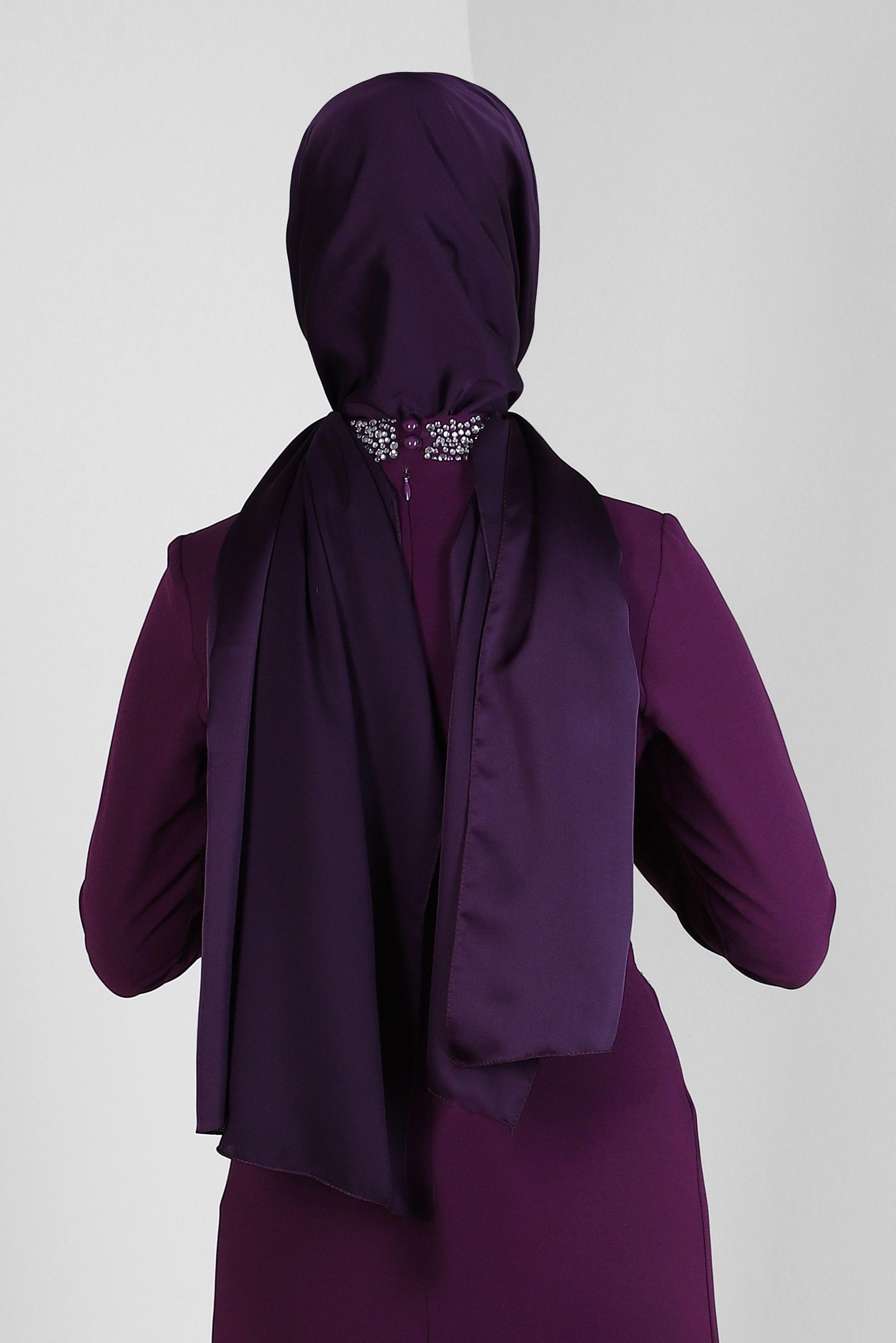 Tesettür giyim MOR ALVİNA DÜZ ŞAL 8235