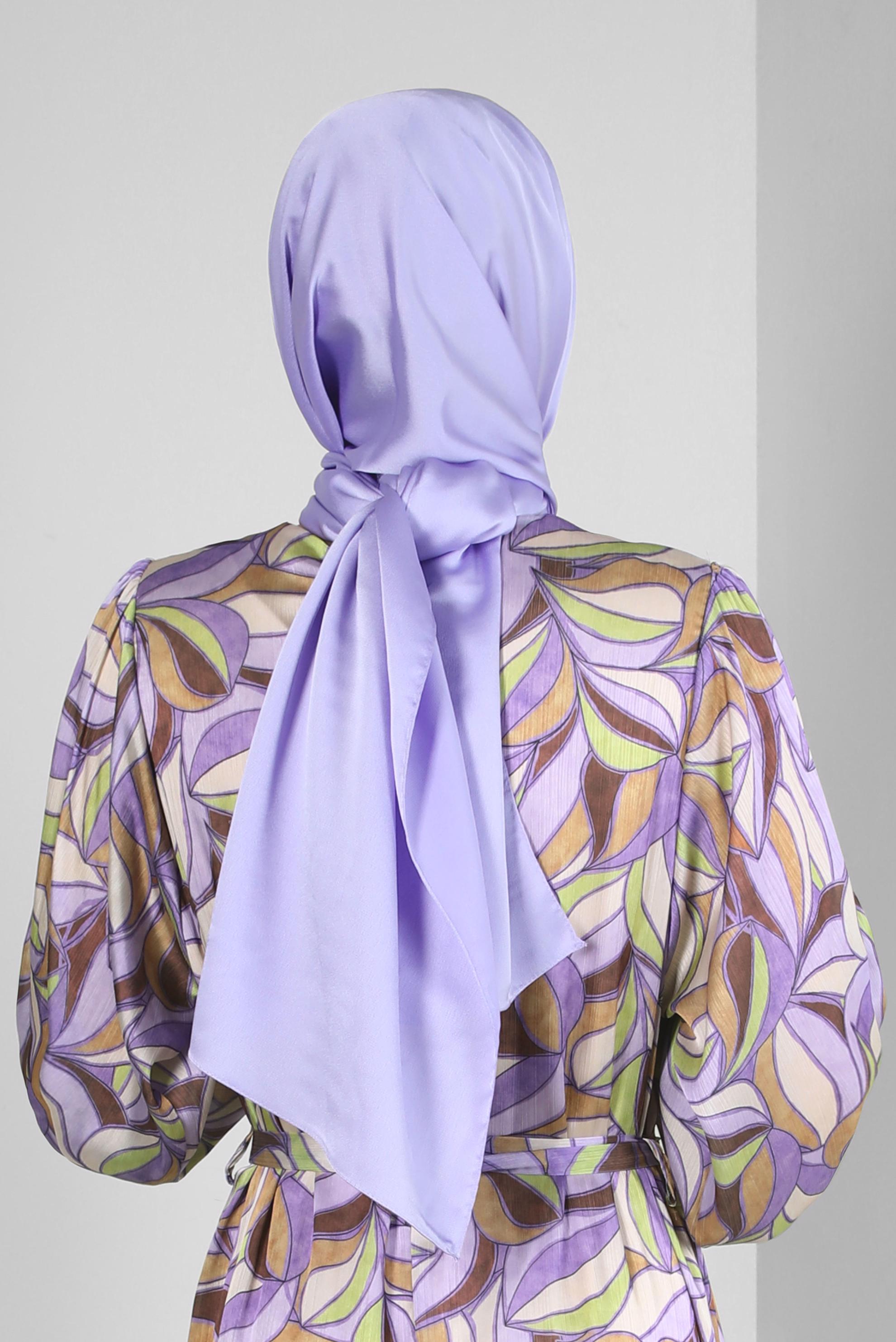 Tesettür giyim MOR ALVİNA DÜZ ŞAL 8235