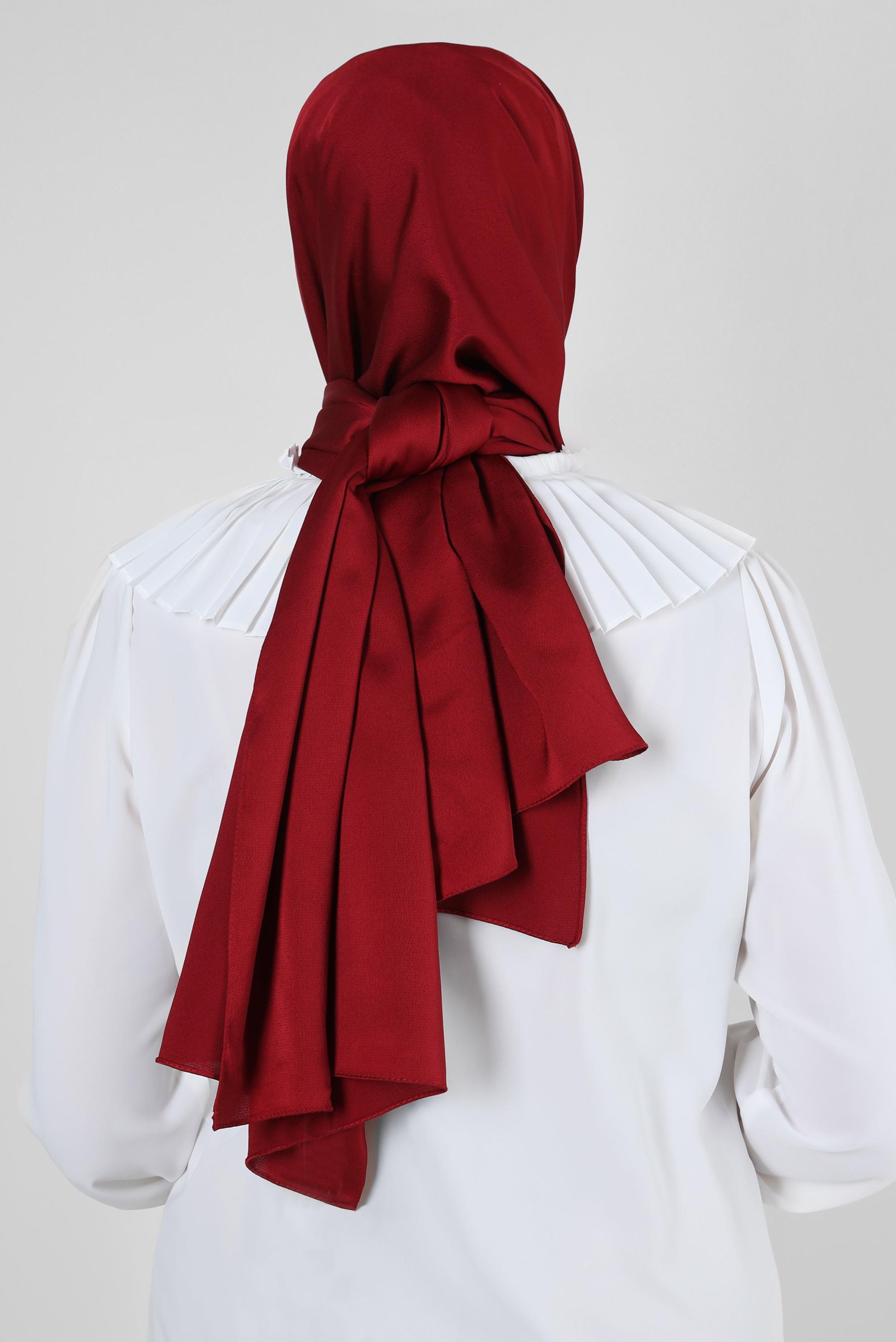 Tesettür giyim BORDO ALVİNA DÜZ ŞAL 8235