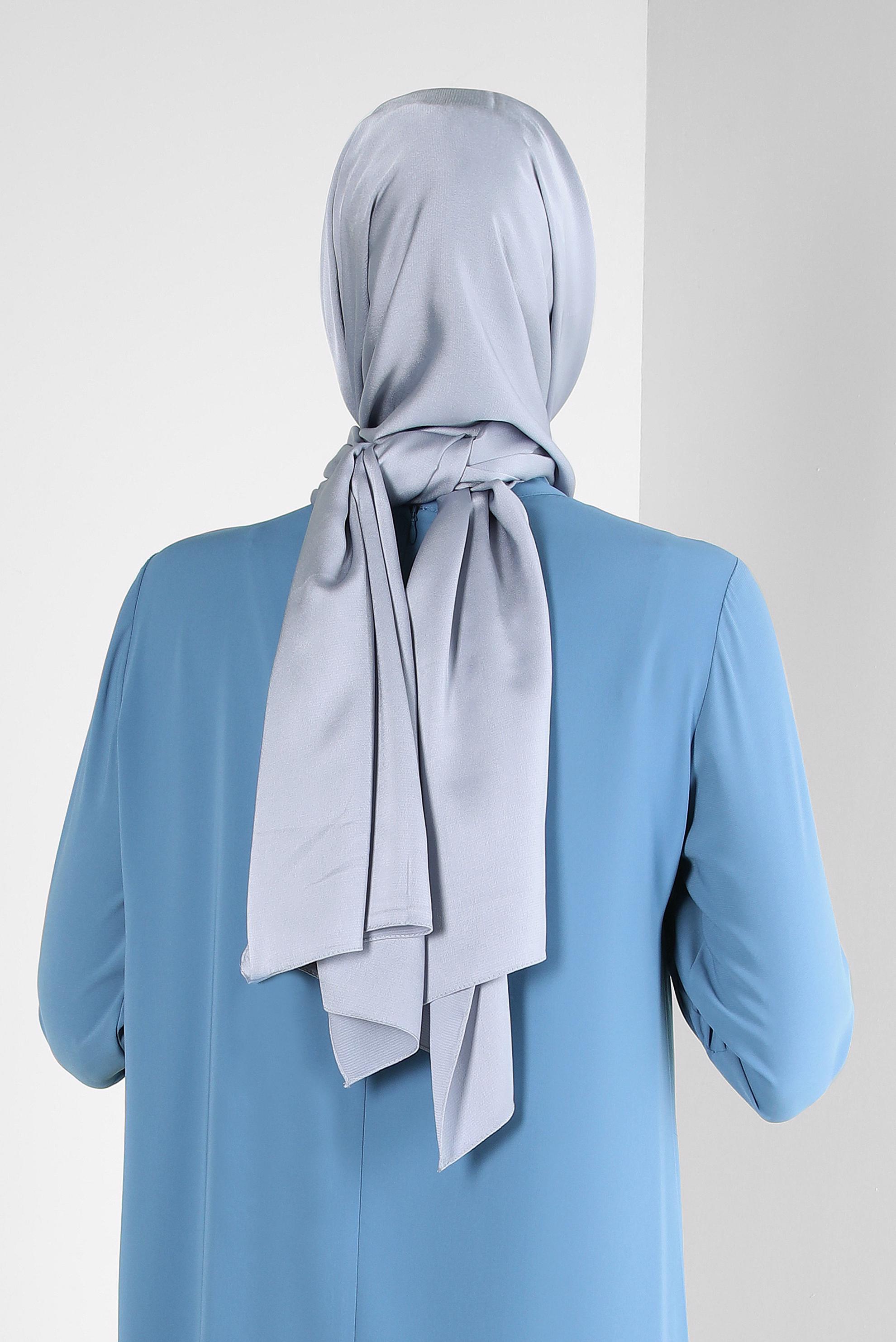 Tesettür giyim GÜMÜŞ ALVİNA DÜZ ŞAL 8235