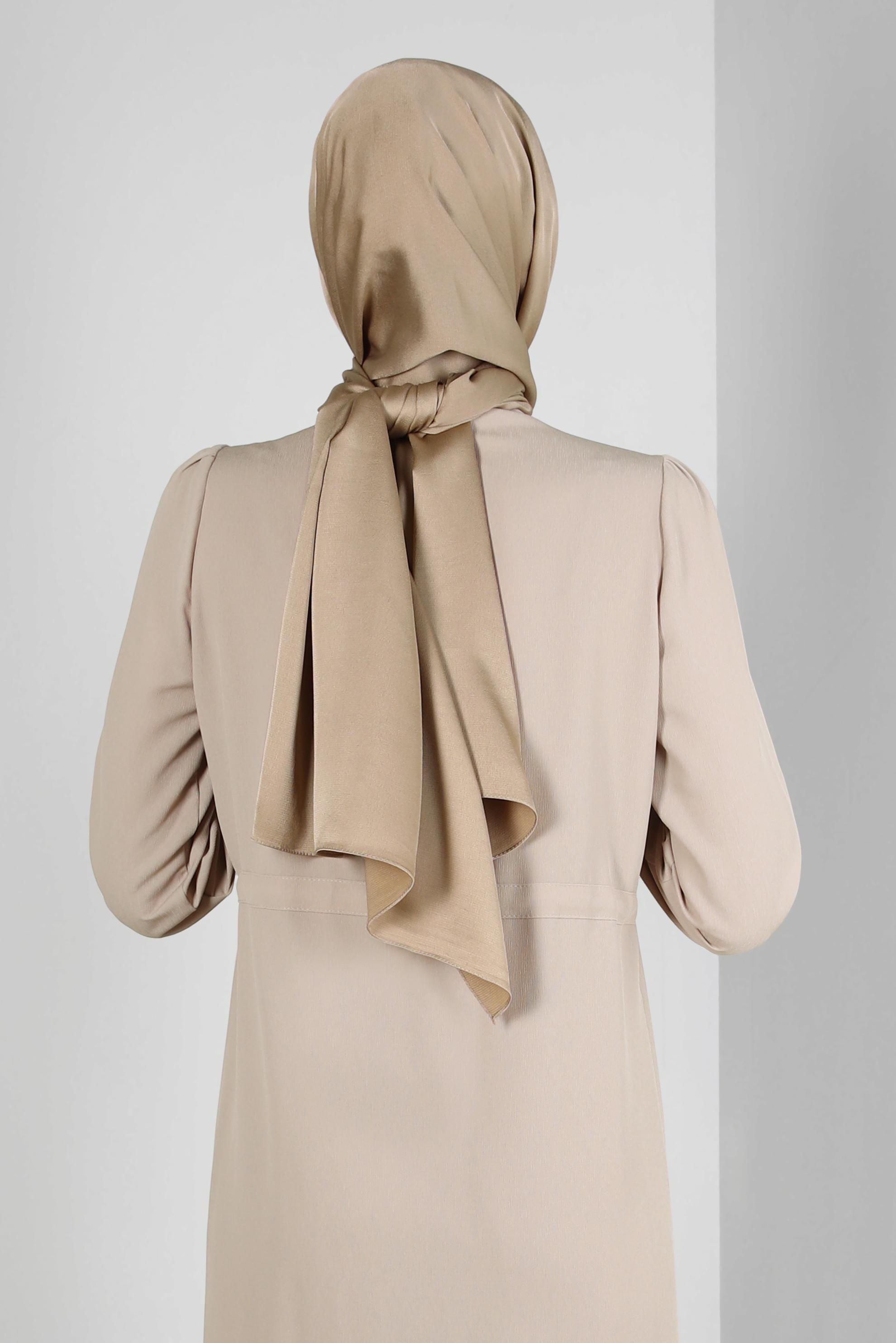 Tesettür giyim BEJ ALVİNA DÜZ ŞAL 8235