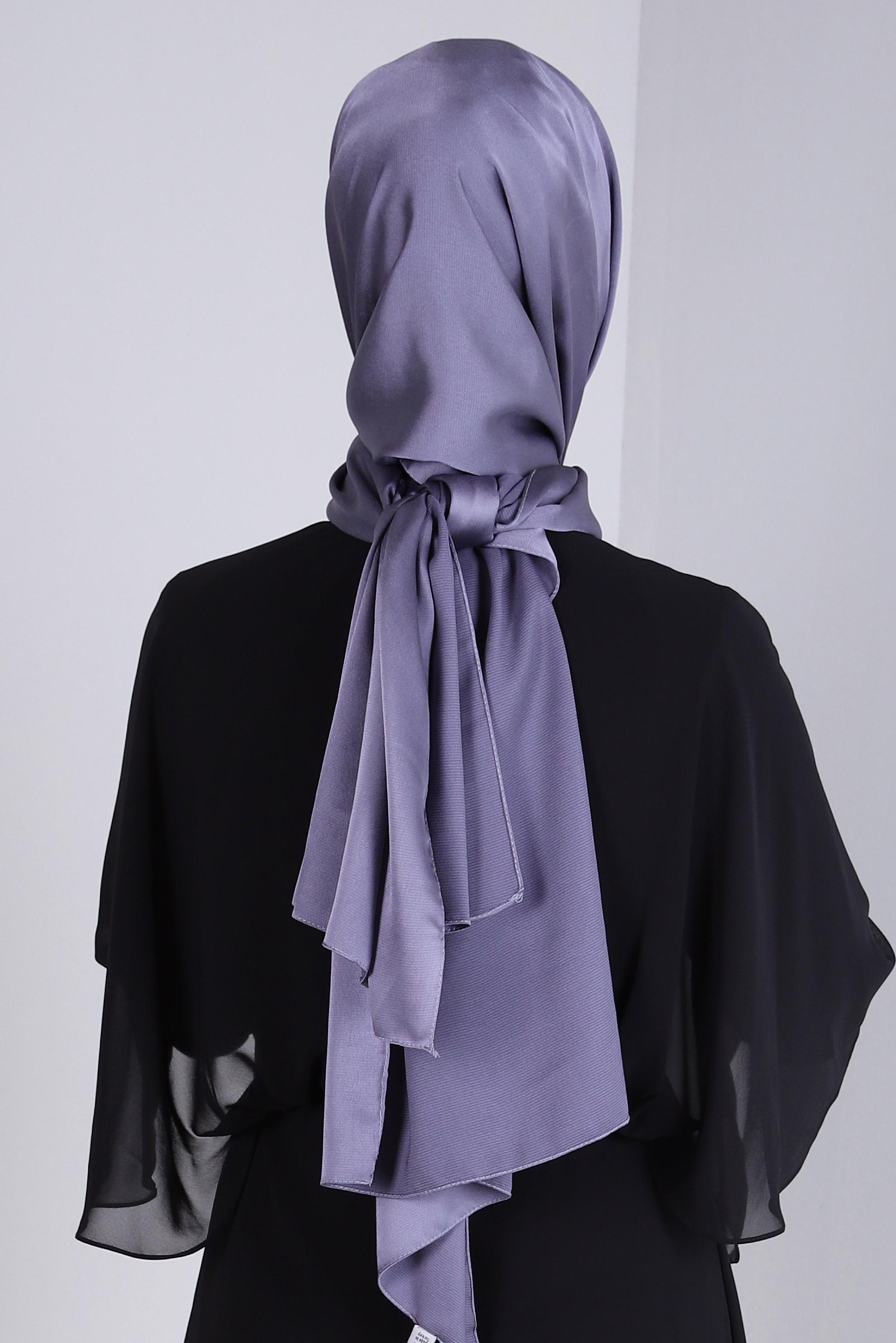 Tesettür giyim GRİ ALVİNA DÜZ ŞAL 8235