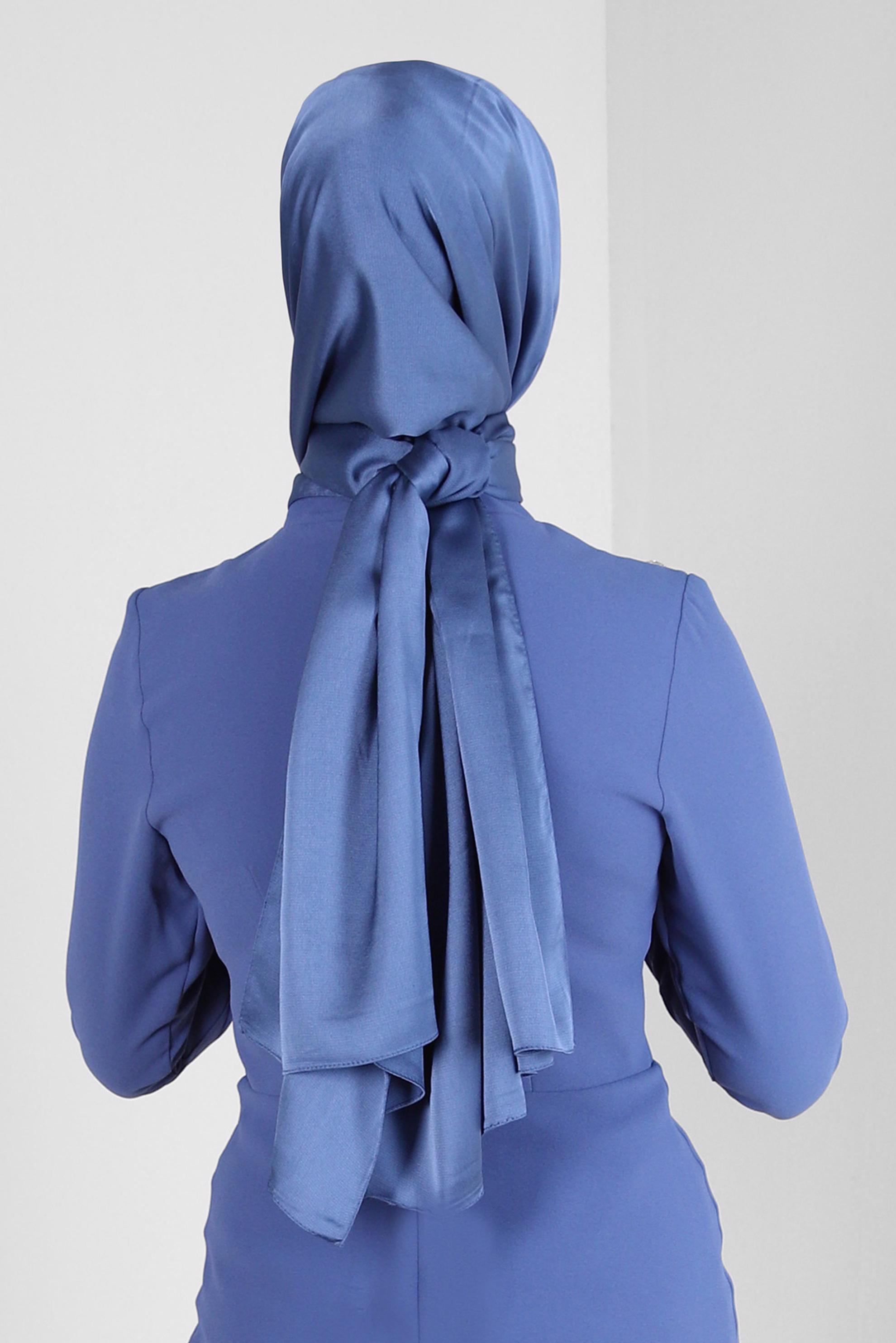 Tesettür giyim LACİVERT ALVİNA DÜZ ŞAL 8235