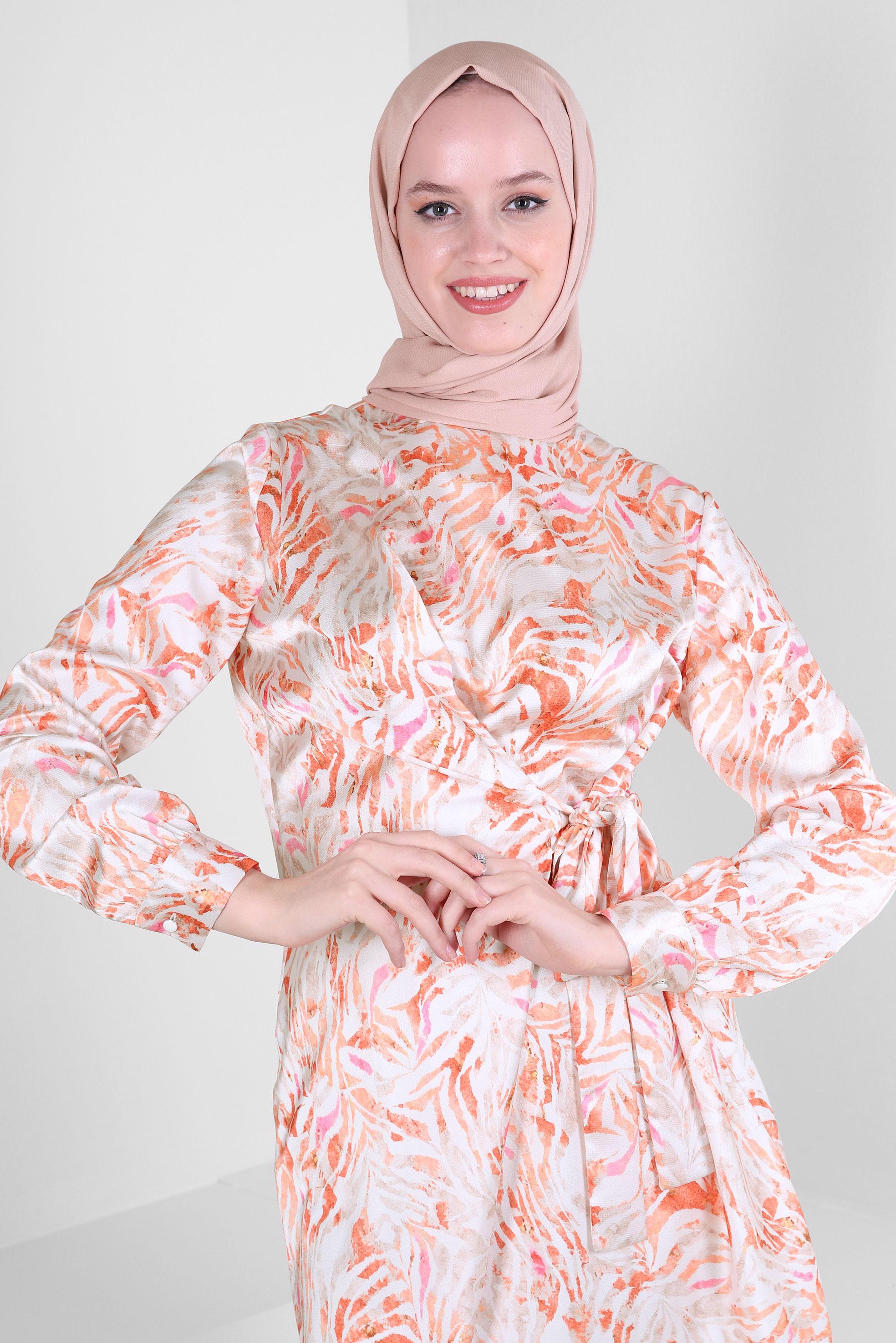 Tesettür giyim PUDRA ALVİNA DÜZ ŞAL 8235