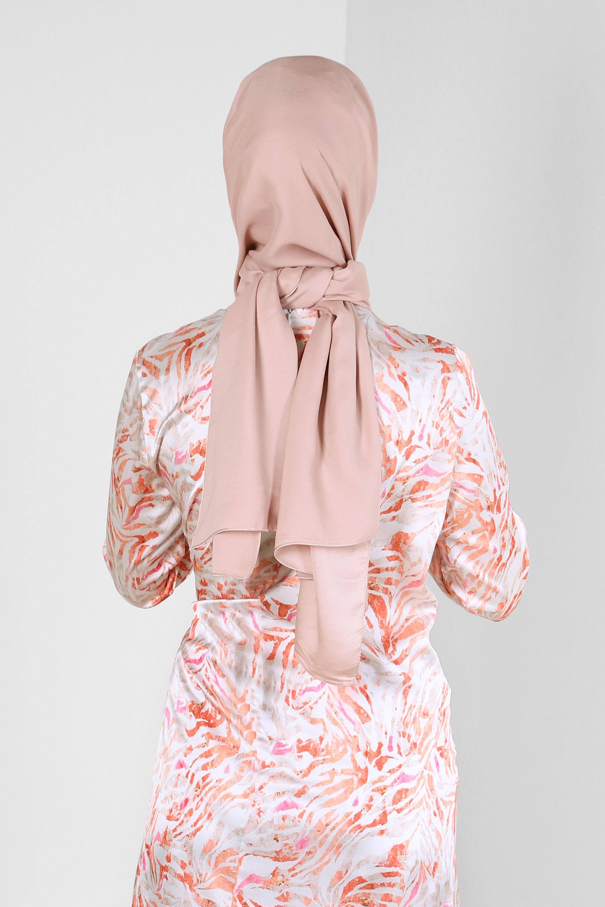 Tesettür giyim PUDRA ALVİNA DÜZ ŞAL 8235