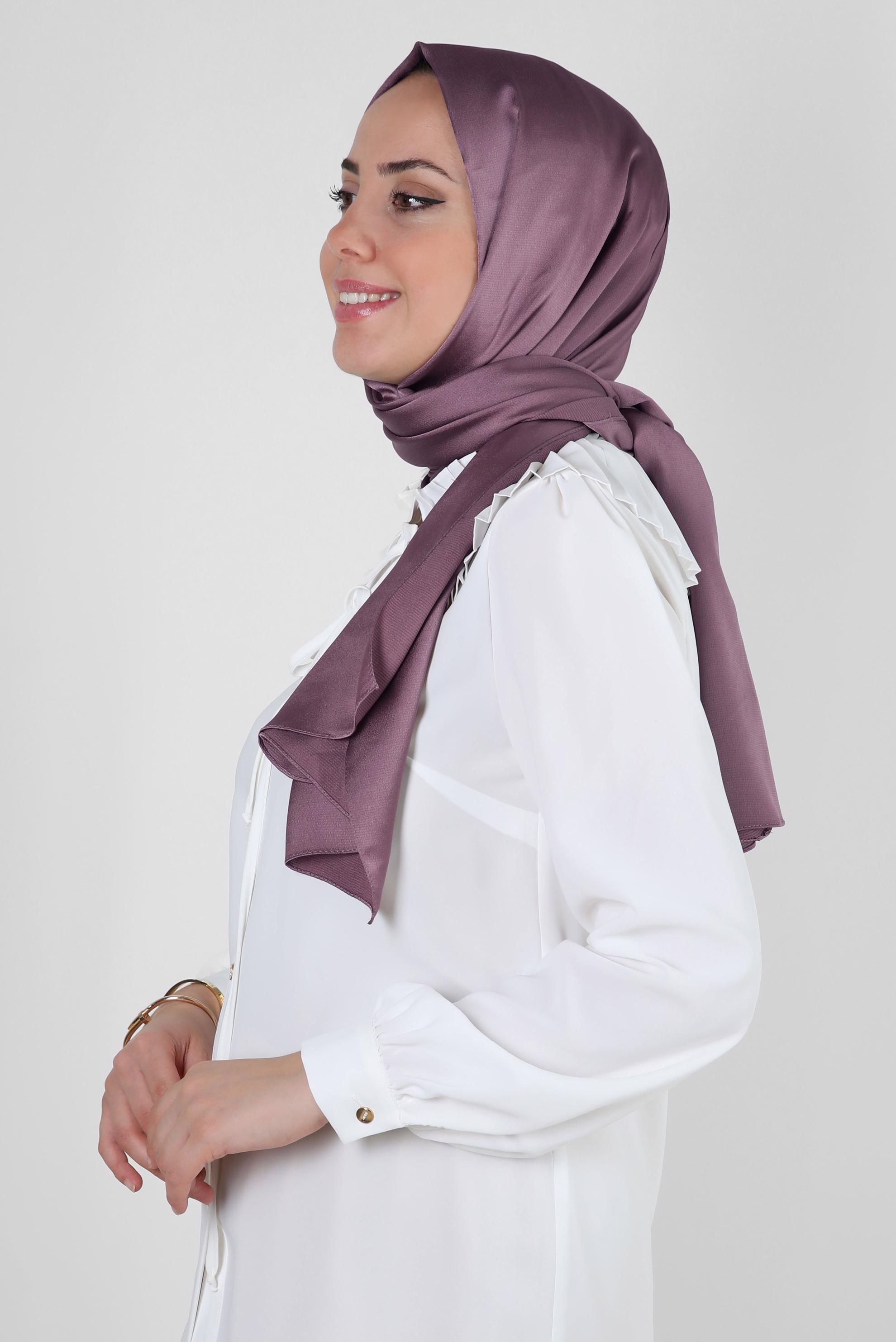 Tesettür giyim PEMBE ALVİNA DÜZ ŞAL 8235