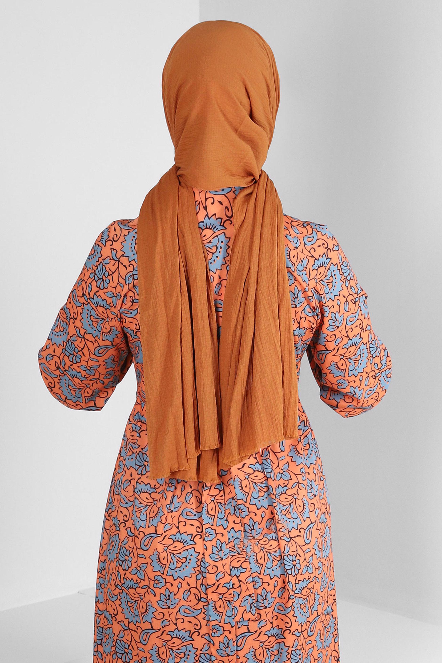 Tesettür giyim SARI ALVİNA DÜZ ŞAL 8236