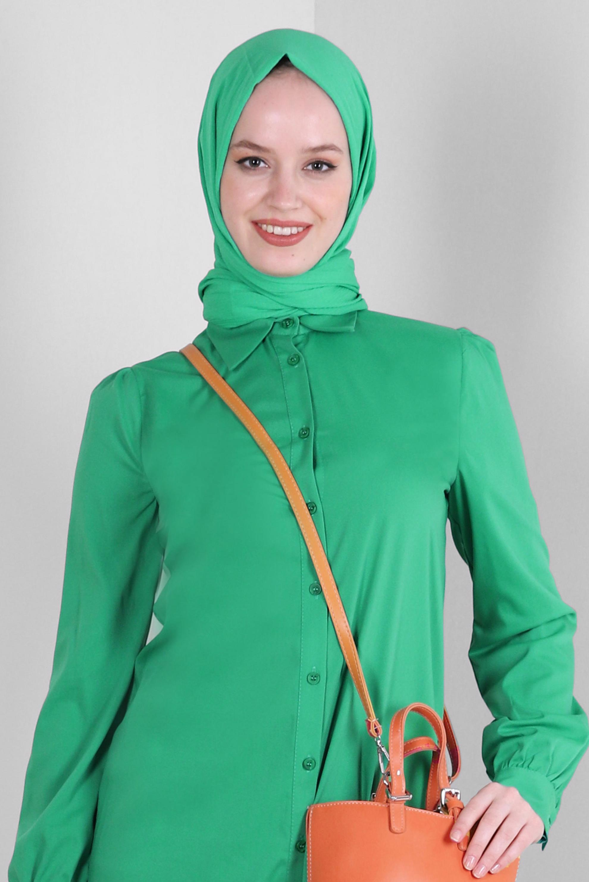 Vêtements hijab VERT CHÂLE DROIT ALVINA 8236