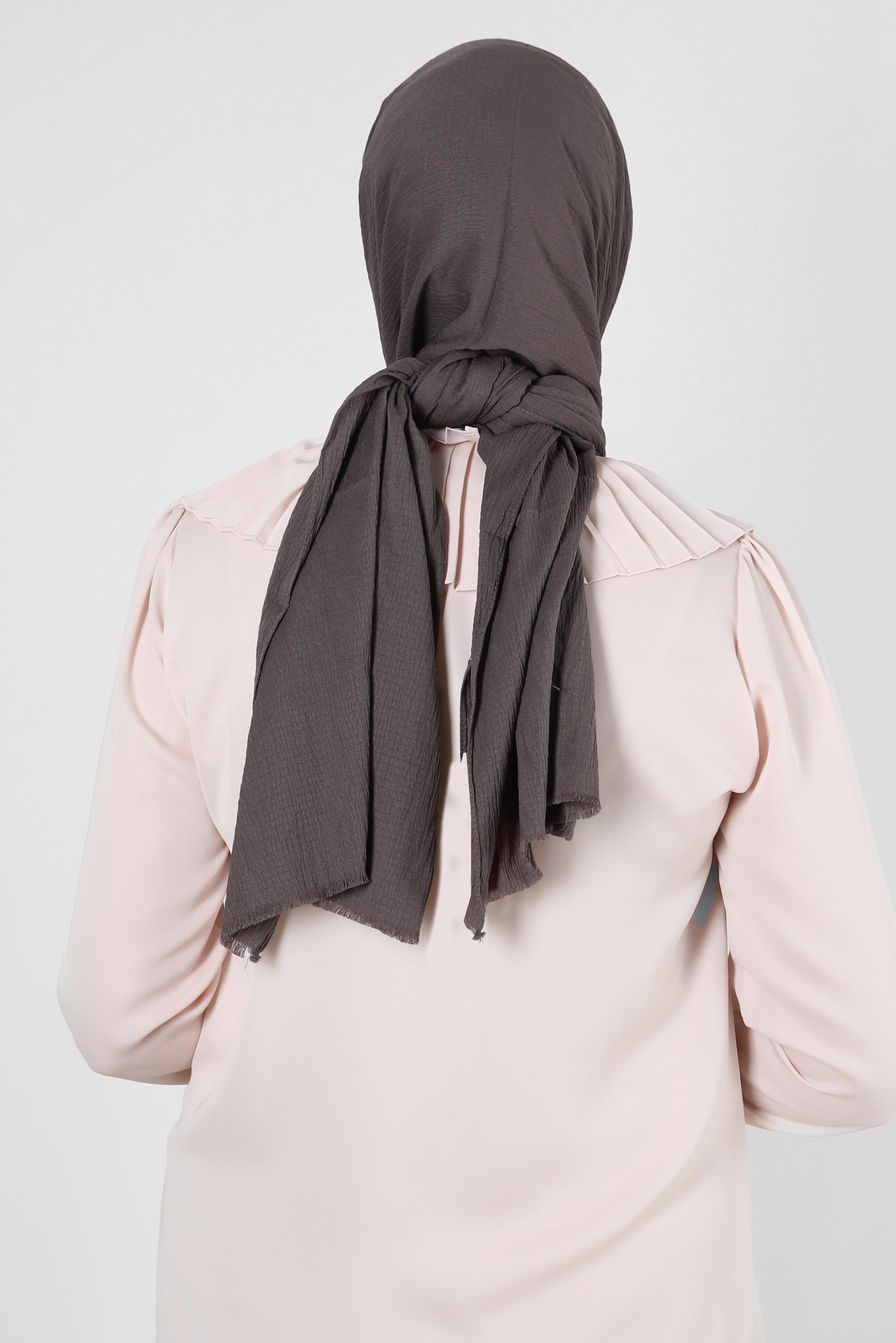 Tesettür giyim GRİ ALVİNA DÜZ ŞAL 8236